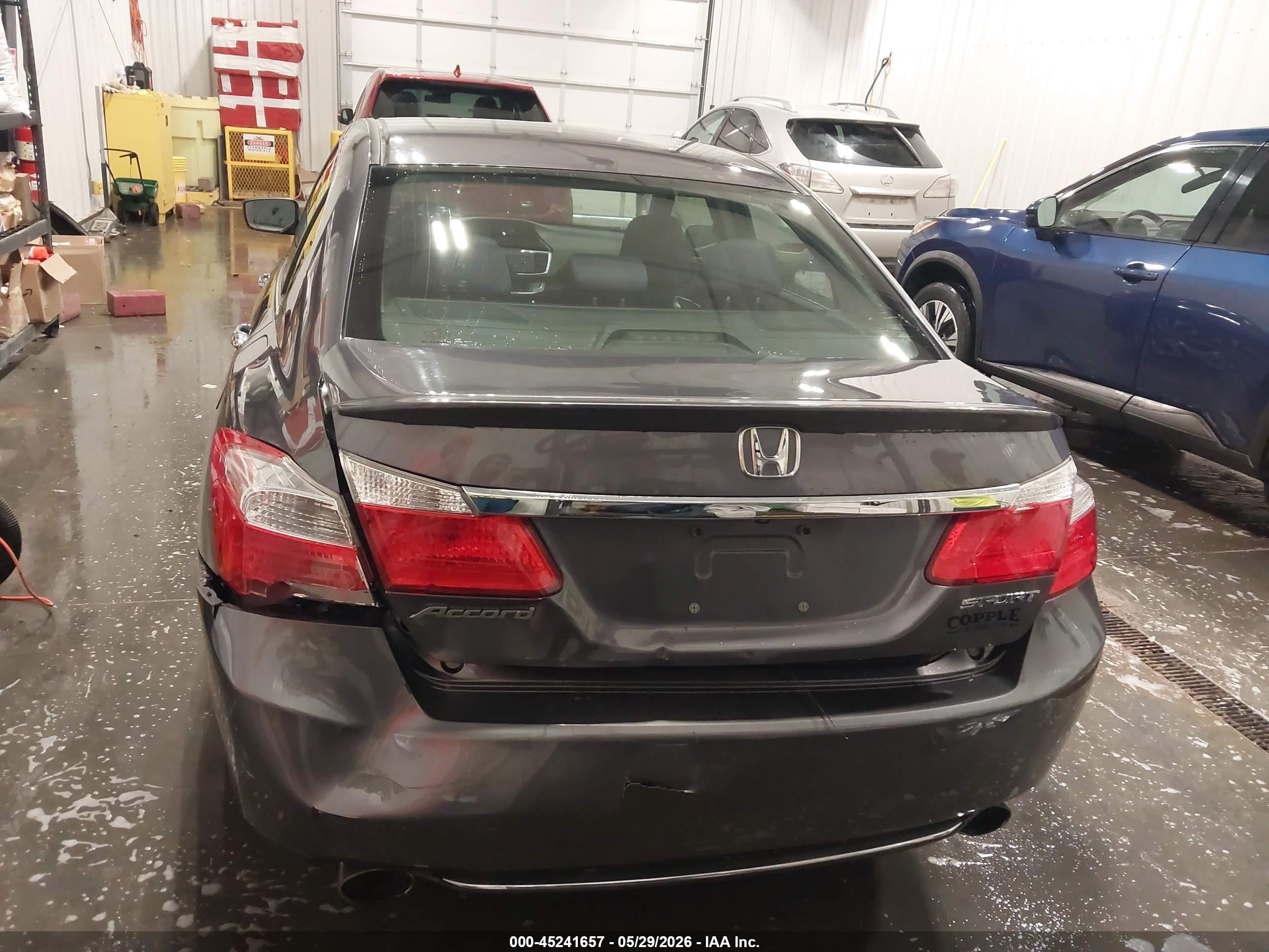 2014 Honda Accord Sport Gray vin: 1HGCR2F55EA012293