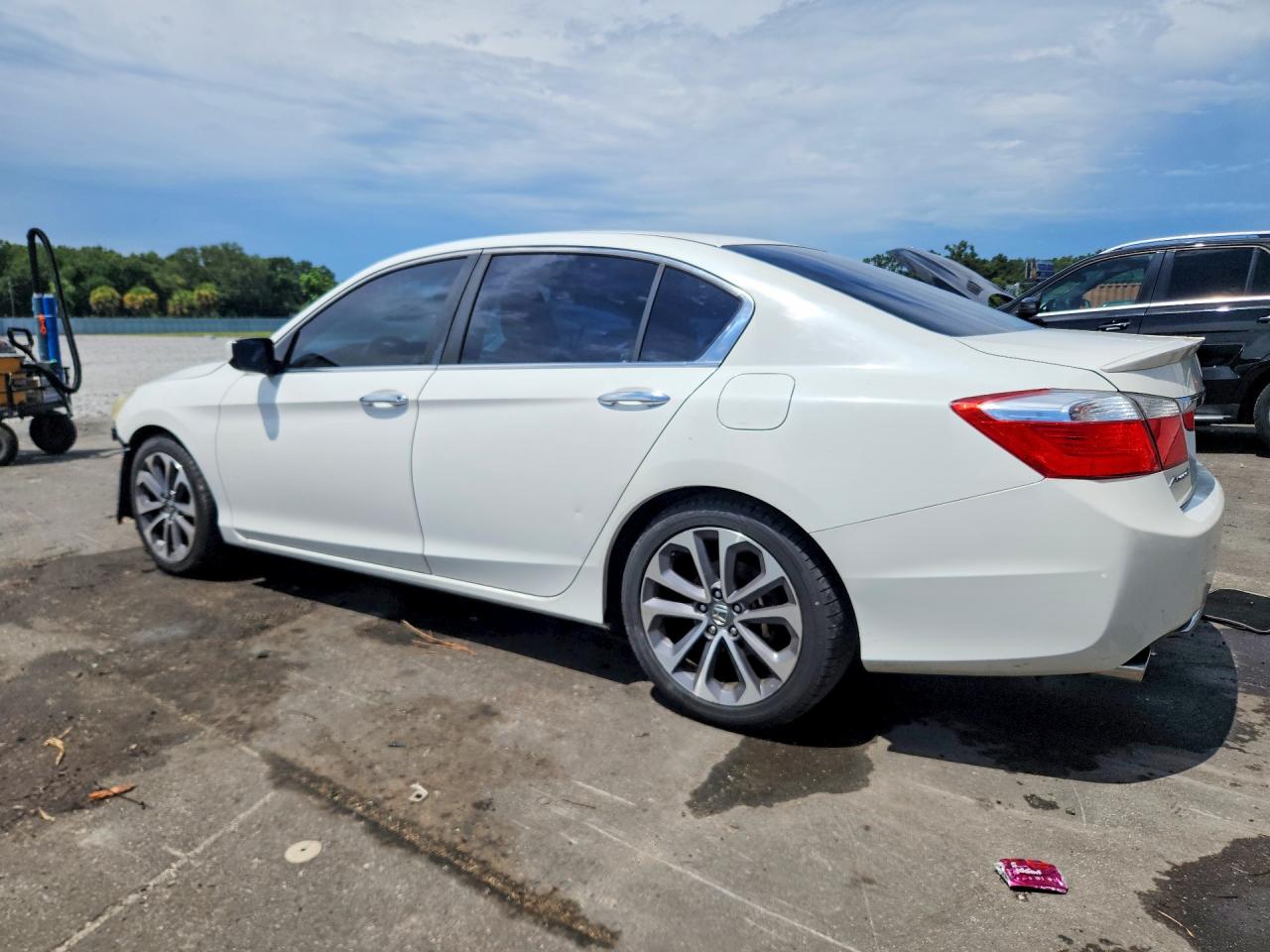2014 Honda Accord Sport White vin: 1HGCR2F55EA067066