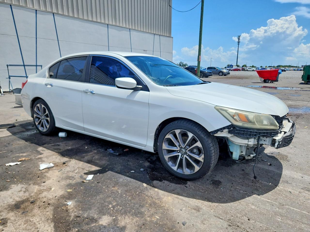 2014 Honda Accord Sport White vin: 1HGCR2F55EA067066