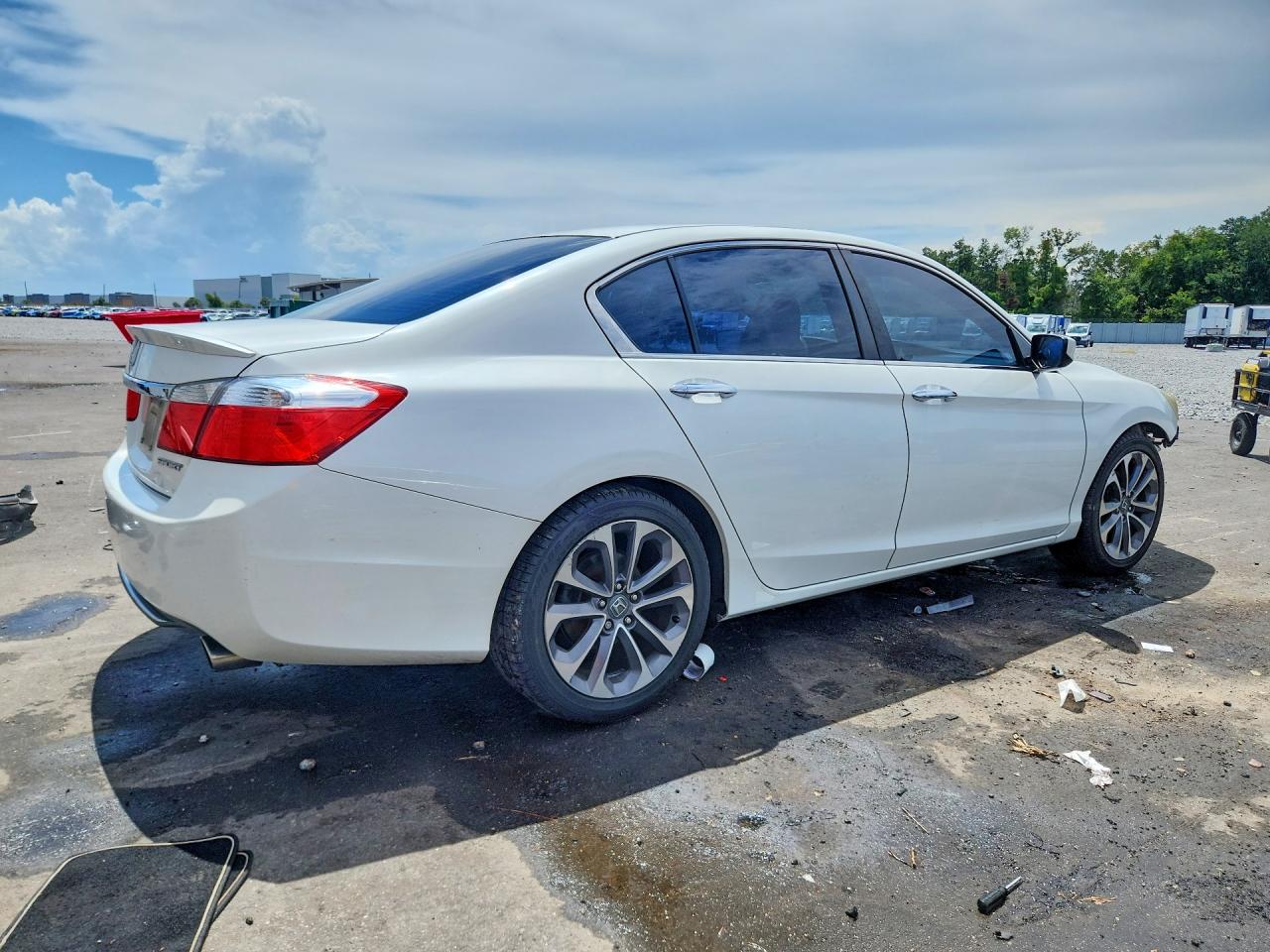 2014 Honda Accord Sport White vin: 1HGCR2F55EA067066