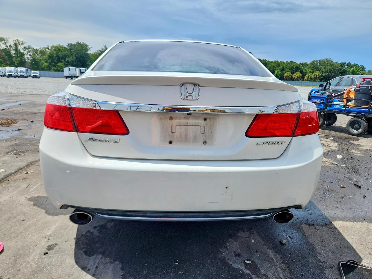 2014 Honda Accord Sport White vin: 1HGCR2F55EA067066