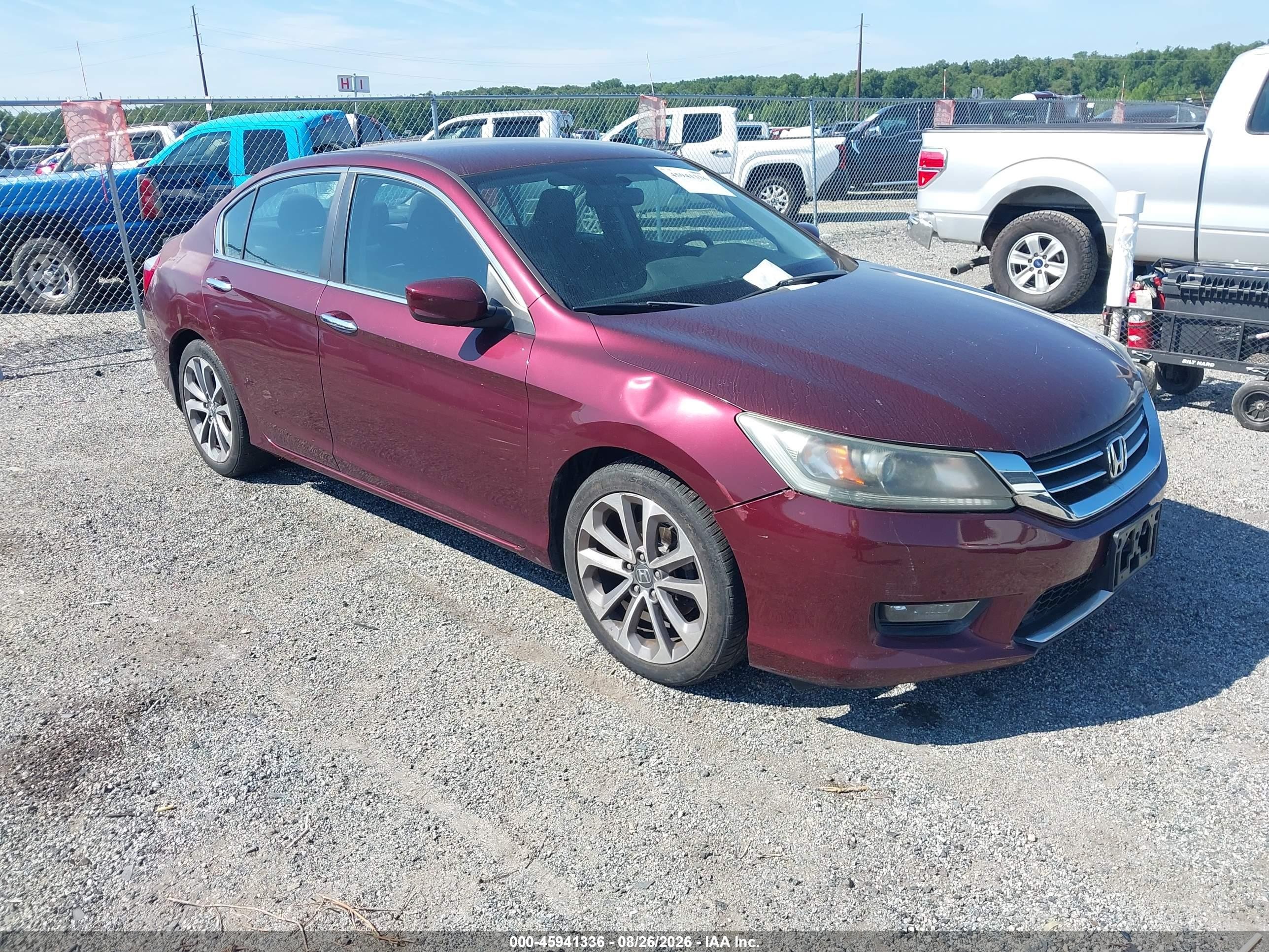 2014 Honda Accord Sport Бордовый vin: 1HGCR2F55EA081548