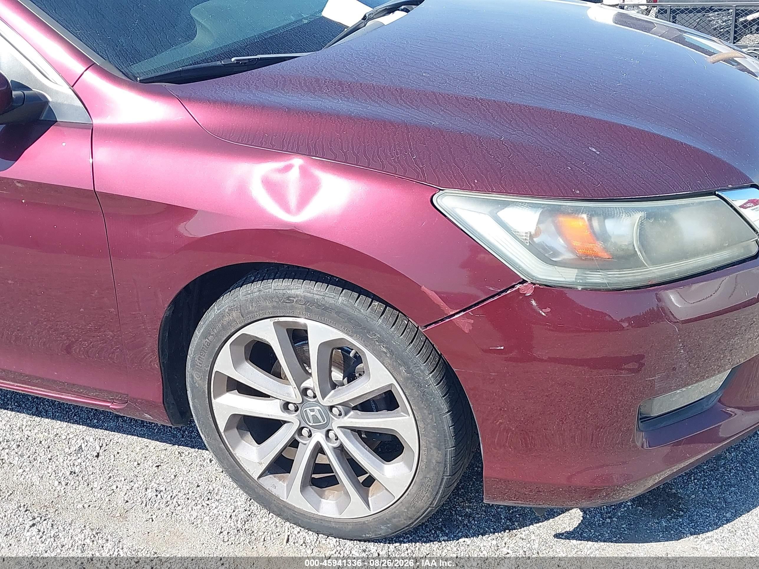 2014 Honda Accord Sport Бордовый vin: 1HGCR2F55EA081548