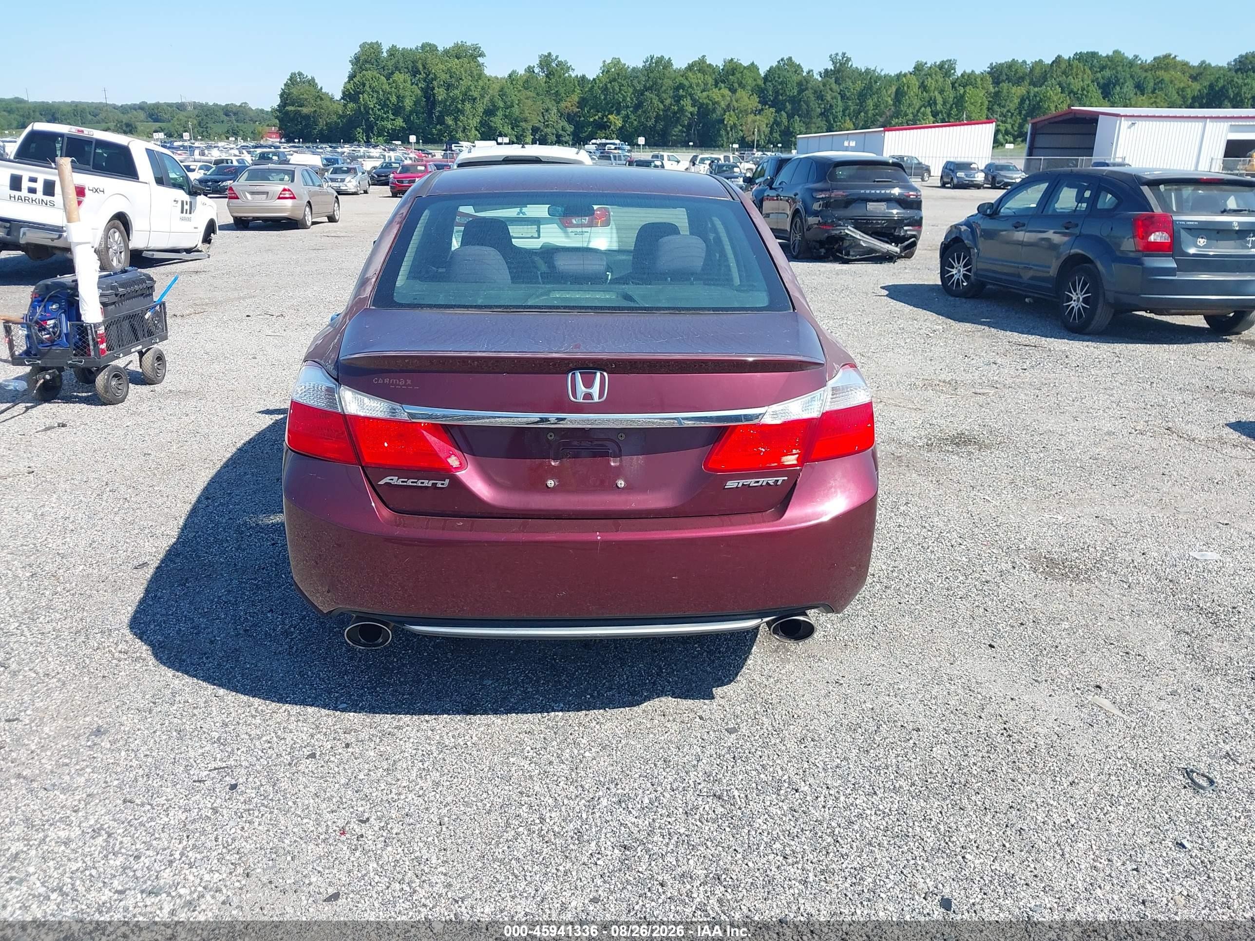 2014 Honda Accord Sport Бордовый vin: 1HGCR2F55EA081548