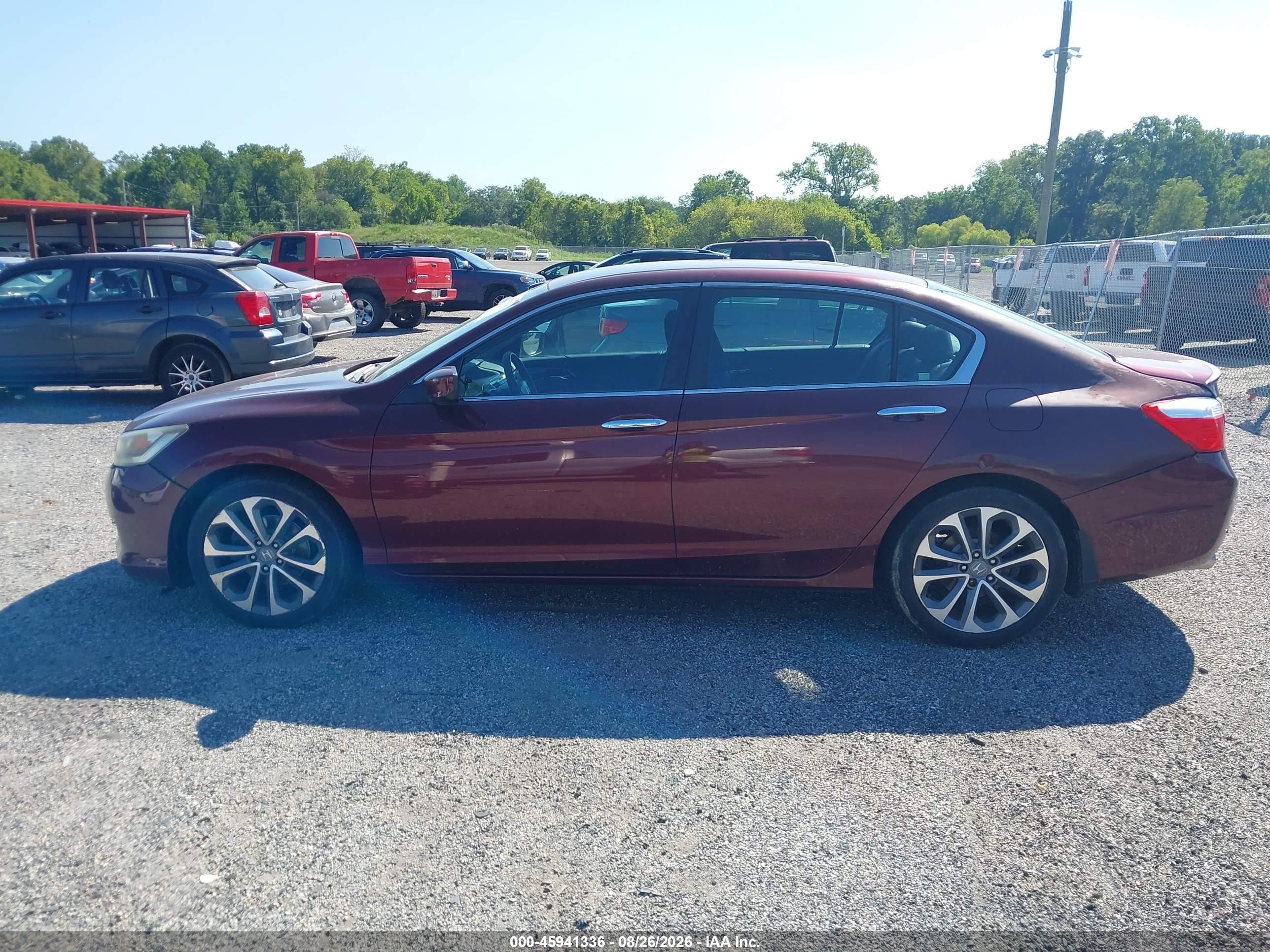 2014 Honda Accord Sport Бордовый vin: 1HGCR2F55EA081548