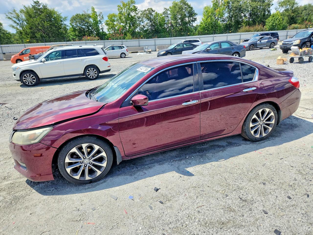2014 Honda Accord Sport Burgundy vin: 1HGCR2F55EA189281