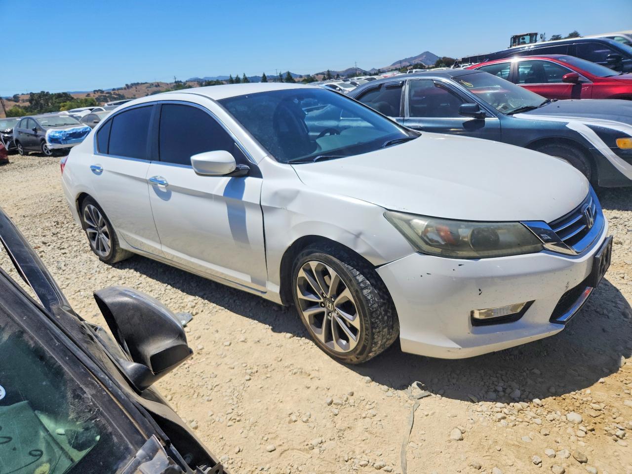 2014 Honda Accord Sport White vin: 1HGCR2F55EA222490