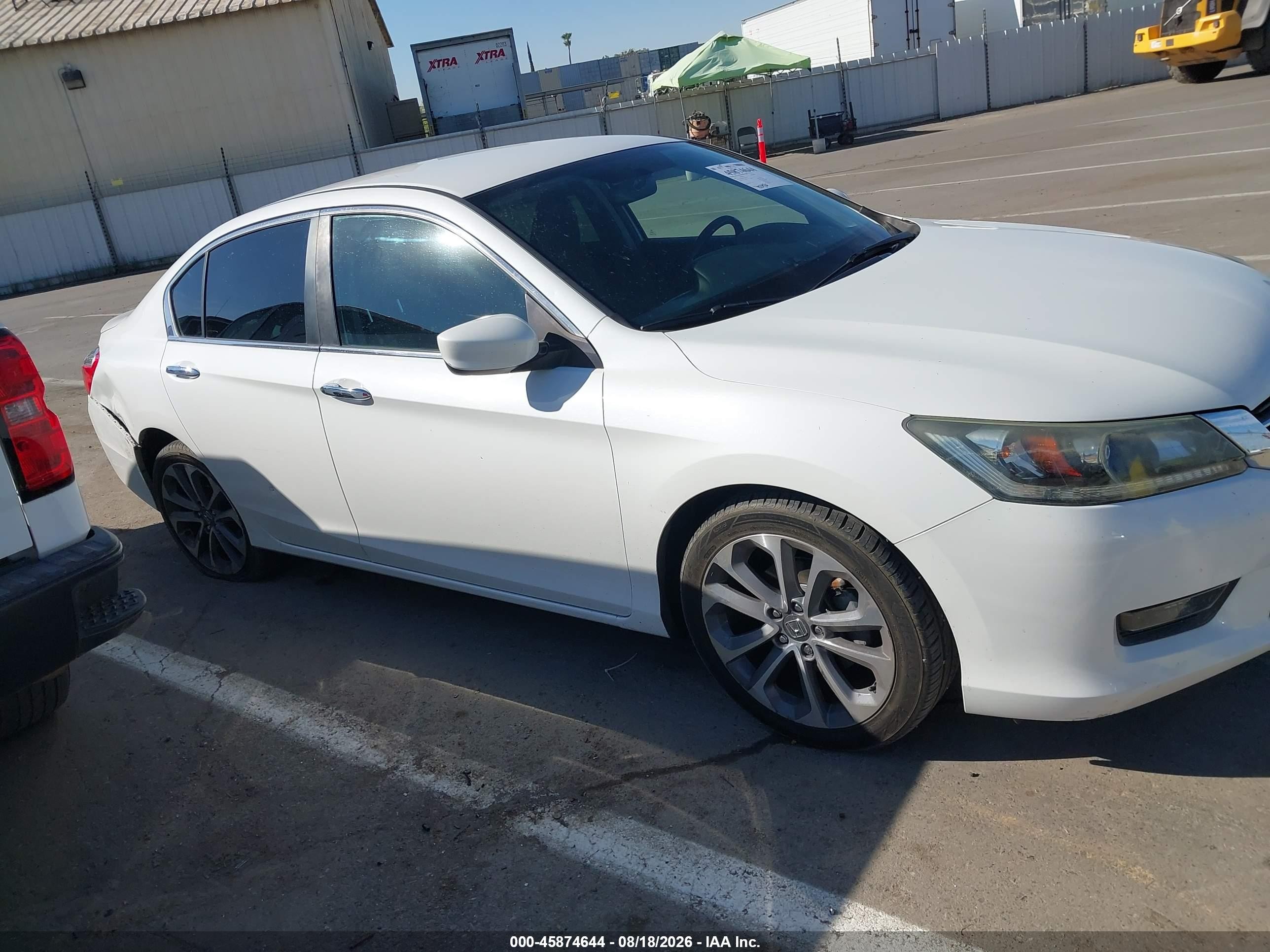 2014 Honda Accord Sport White vin: 1HGCR2F55EA229276