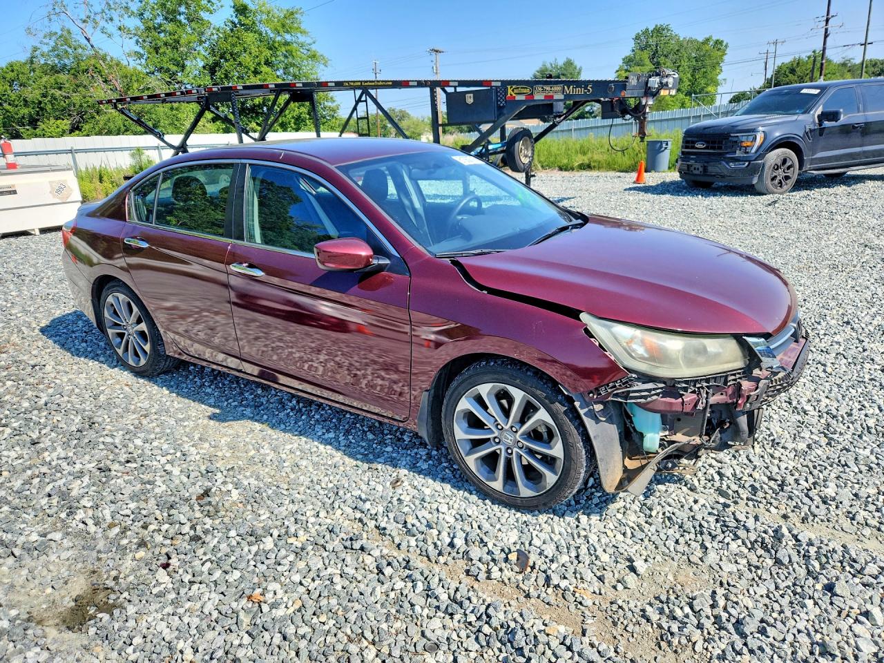 2014 Honda Accord Sport Бордовый vin: 1HGCR2F55EA252735