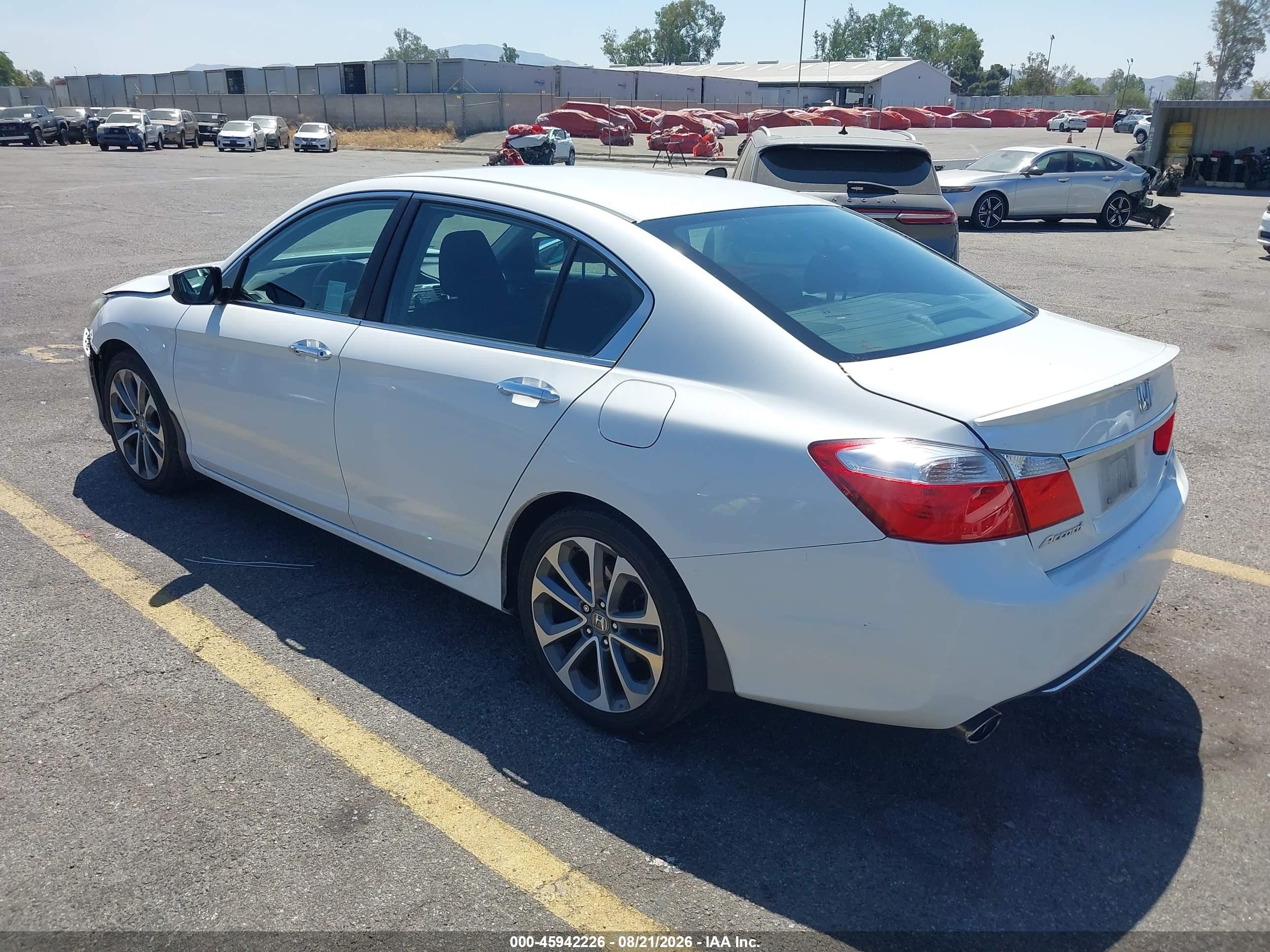 2014 Honda Accord Sport Белый vin: 1HGCR2F55EA297366