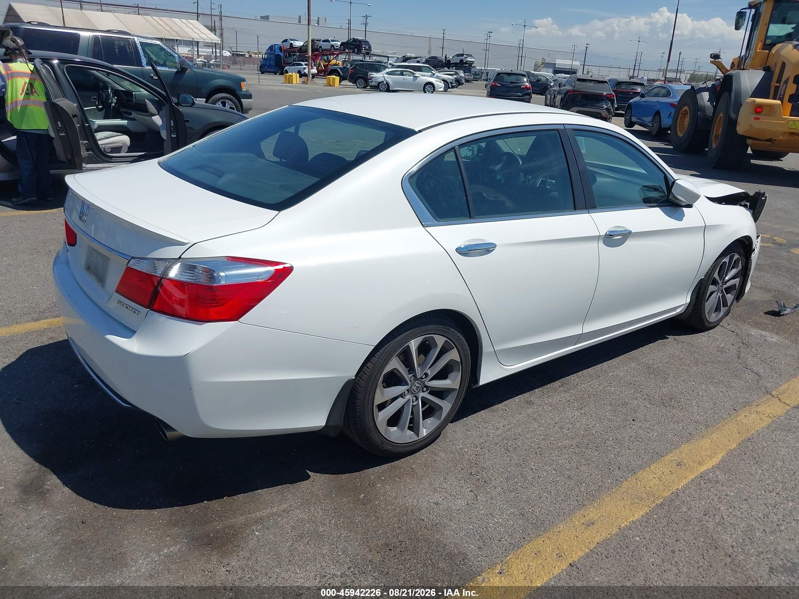 2014 Honda Accord Sport Белый vin: 1HGCR2F55EA297366