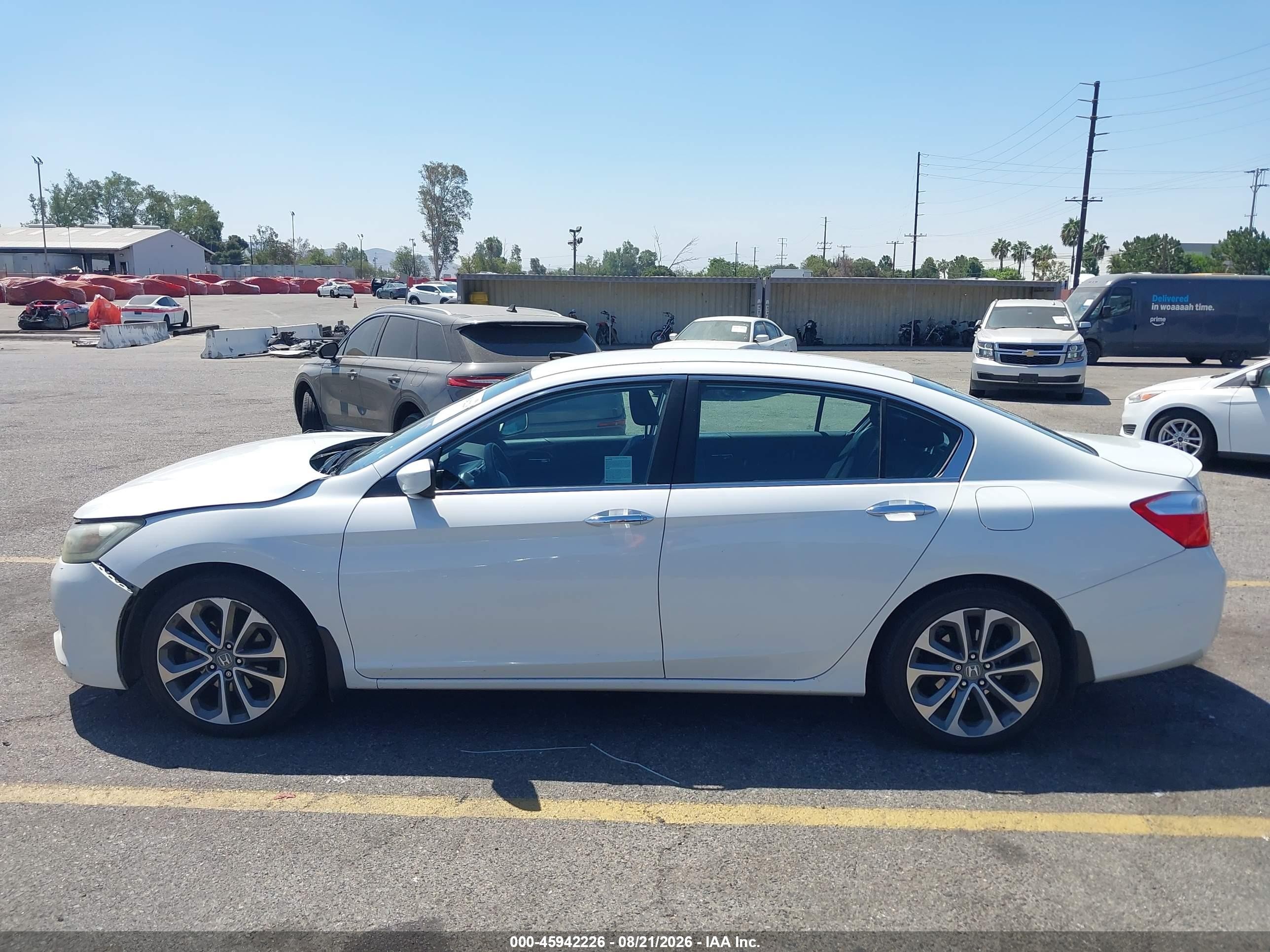 2014 Honda Accord Sport Белый vin: 1HGCR2F55EA297366
