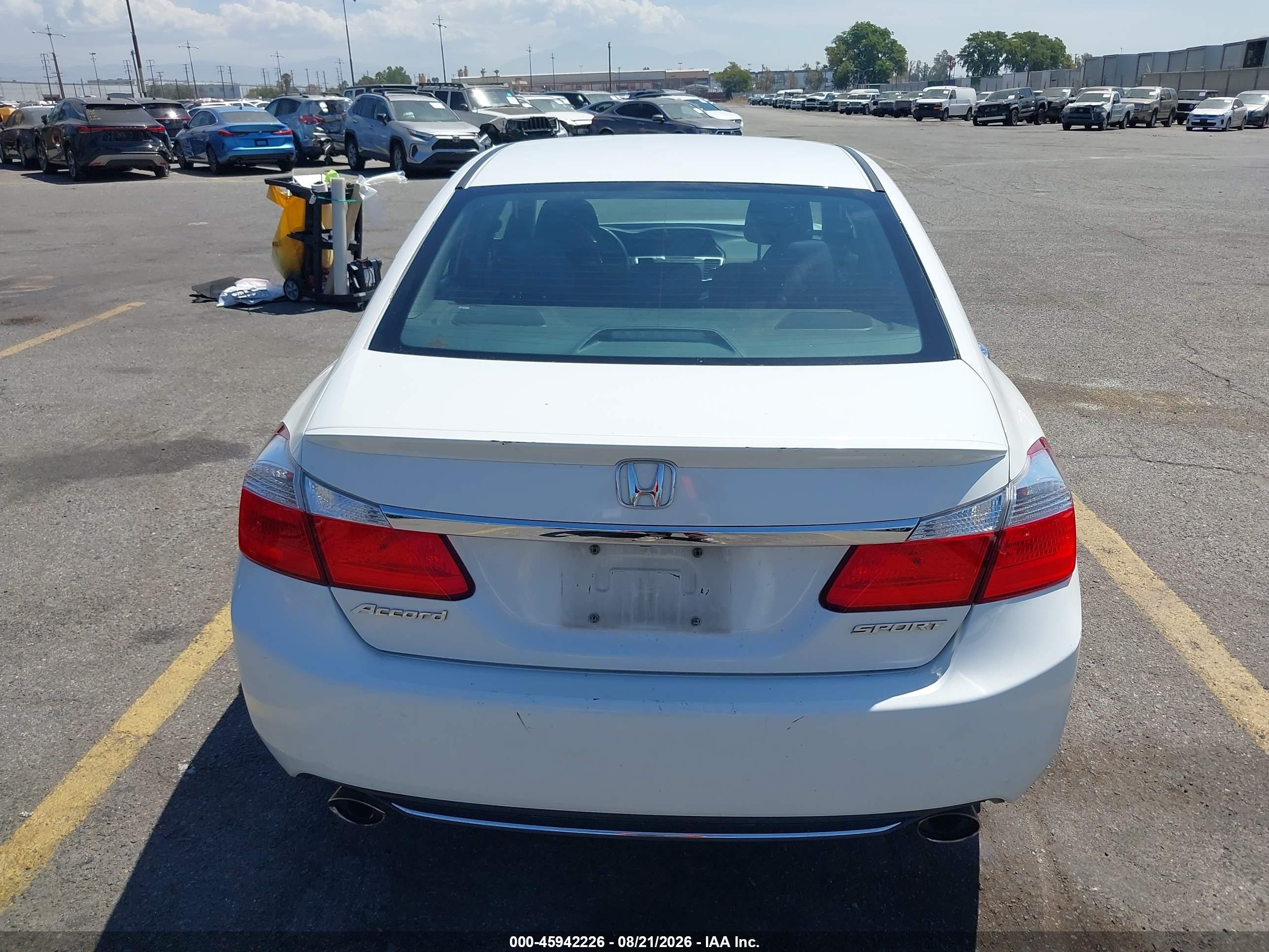 2014 Honda Accord Sport Белый vin: 1HGCR2F55EA297366
