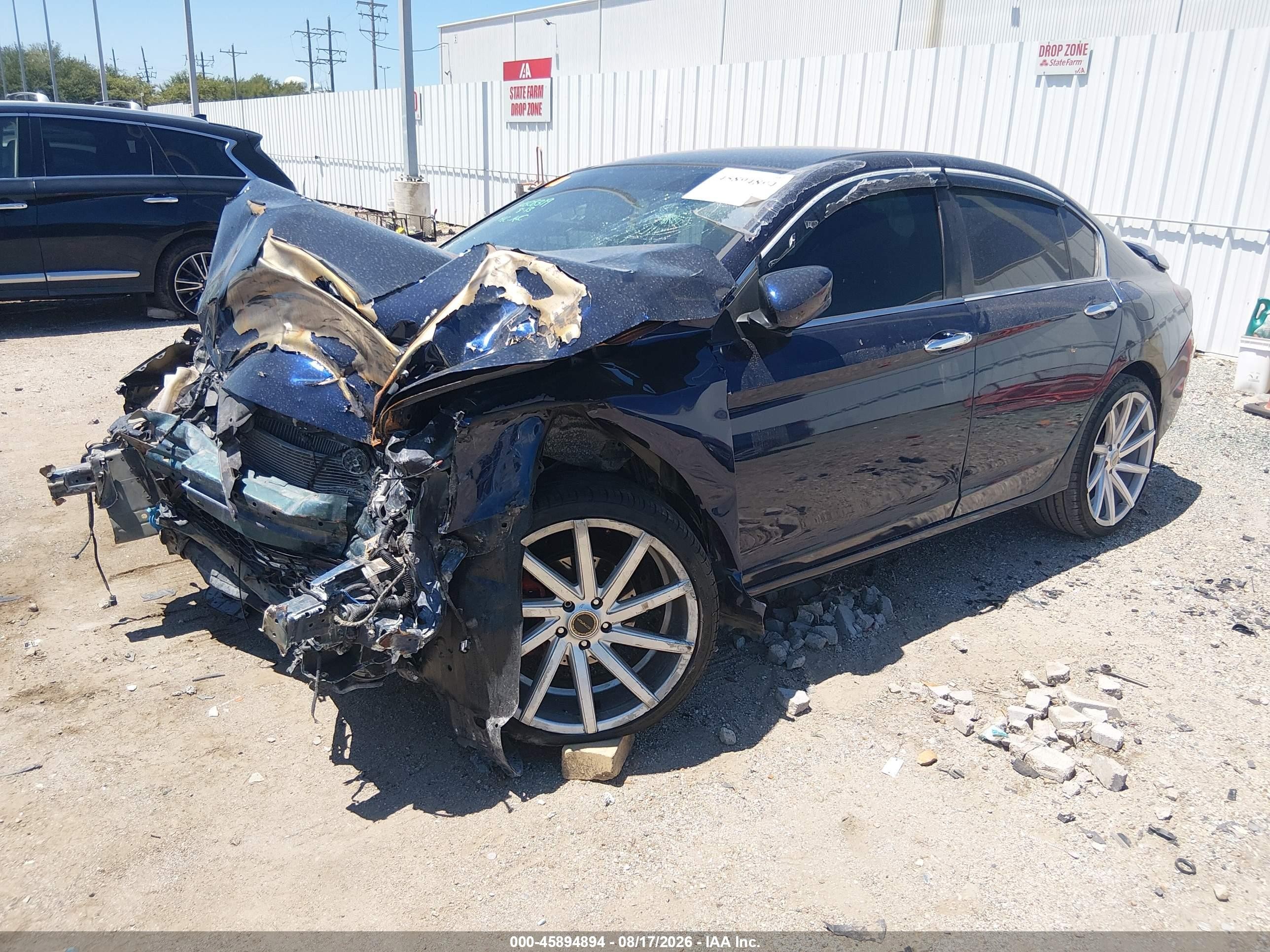 2015 Honda Accord Sport Синий vin: 1HGCR2F55FA010478