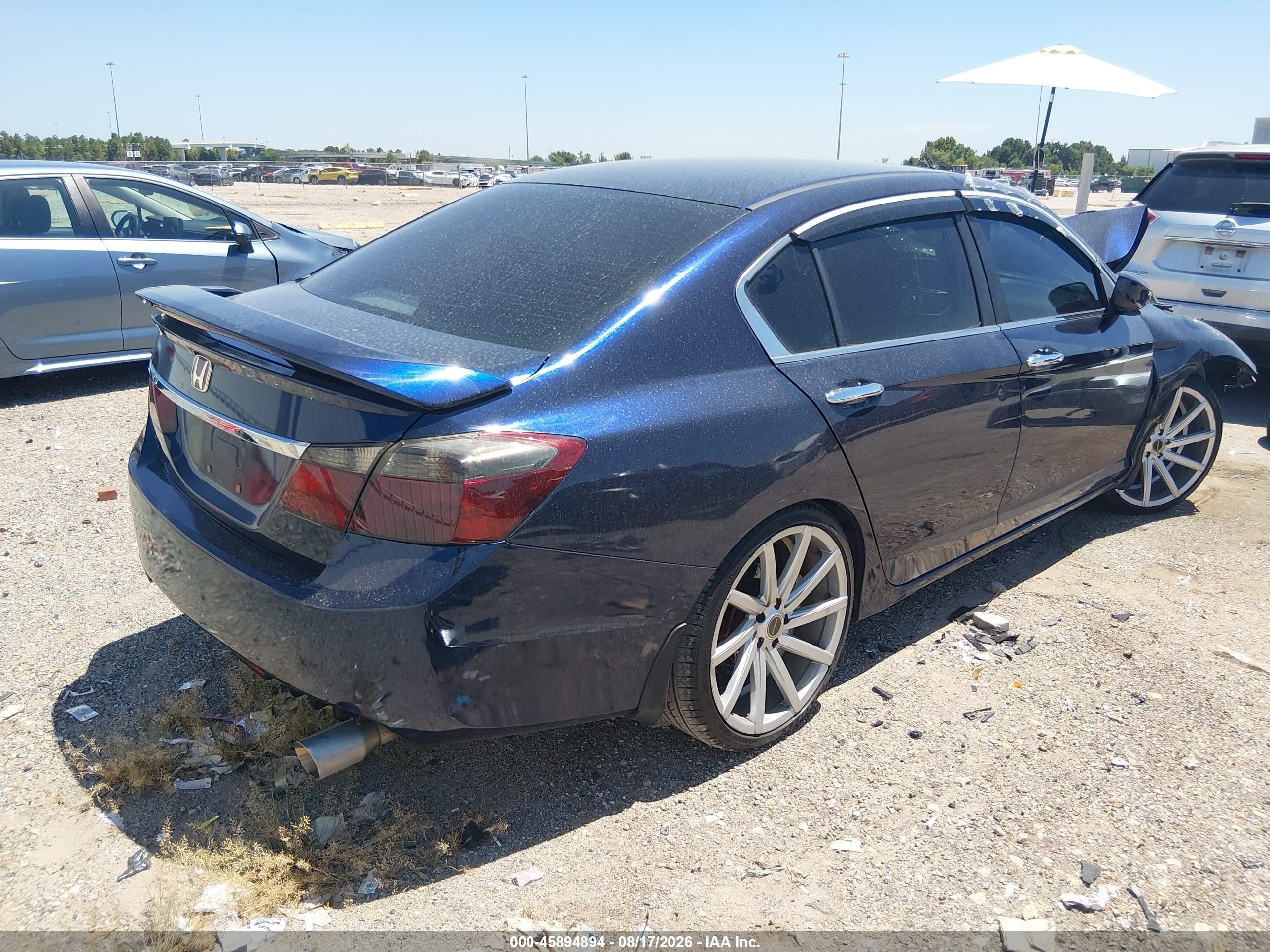 2015 Honda Accord Sport Синий vin: 1HGCR2F55FA010478