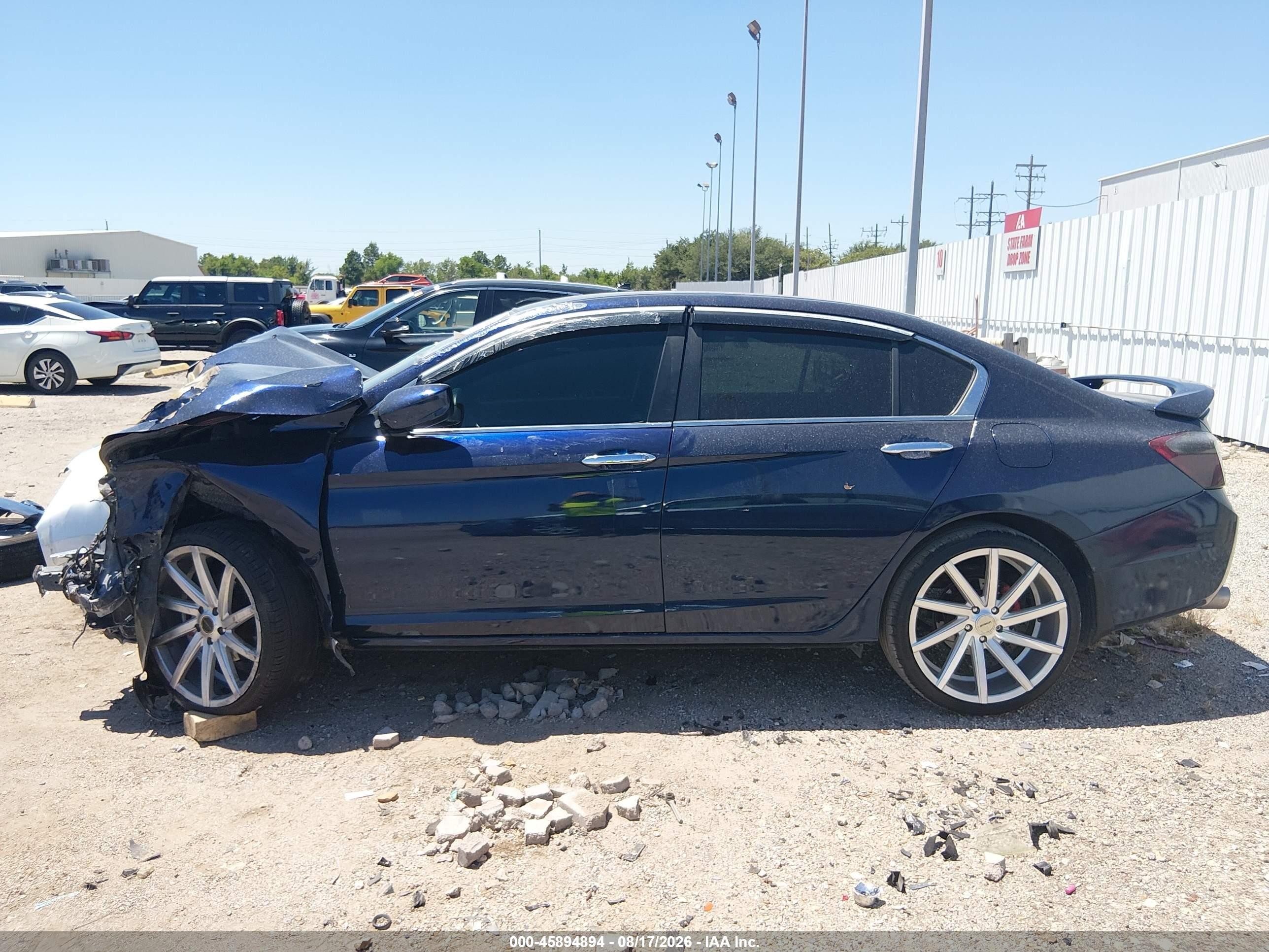 2015 Honda Accord Sport Синий vin: 1HGCR2F55FA010478