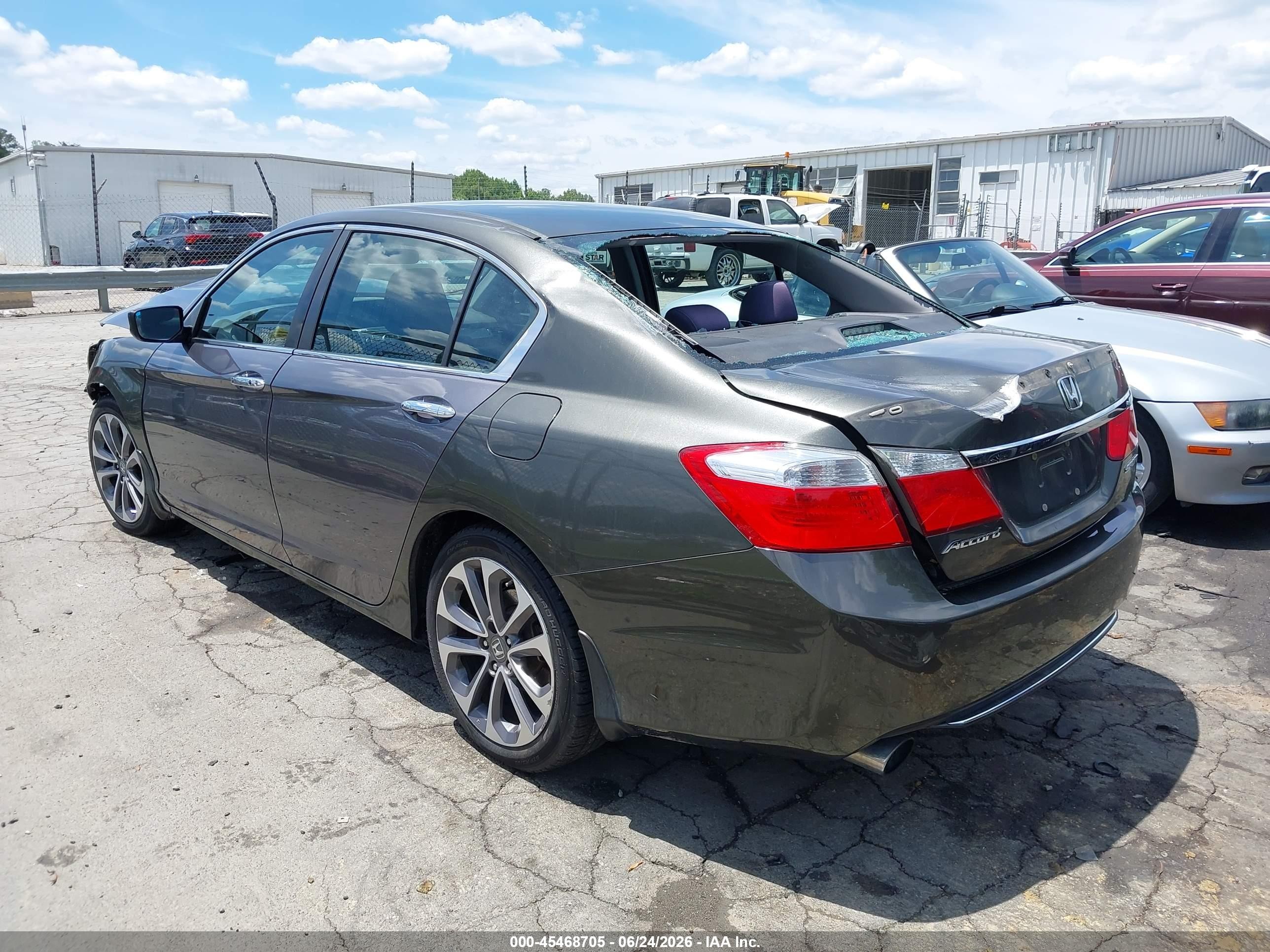 2015 Honda Accord Sport Gray vin: 1HGCR2F55FA023988