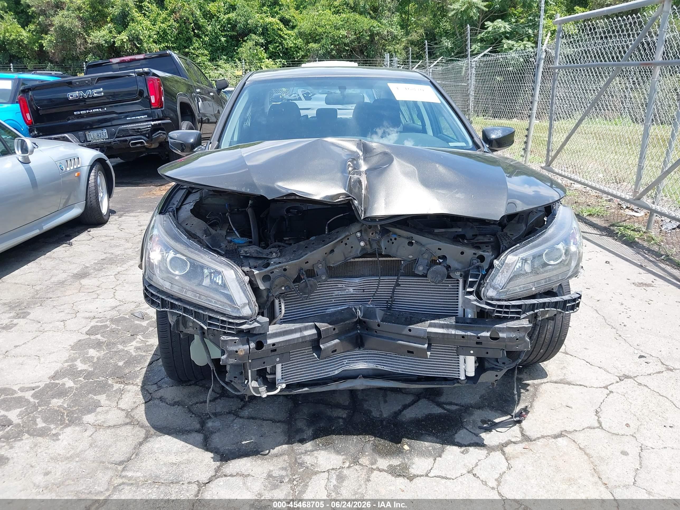 2015 Honda Accord Sport Gray vin: 1HGCR2F55FA023988