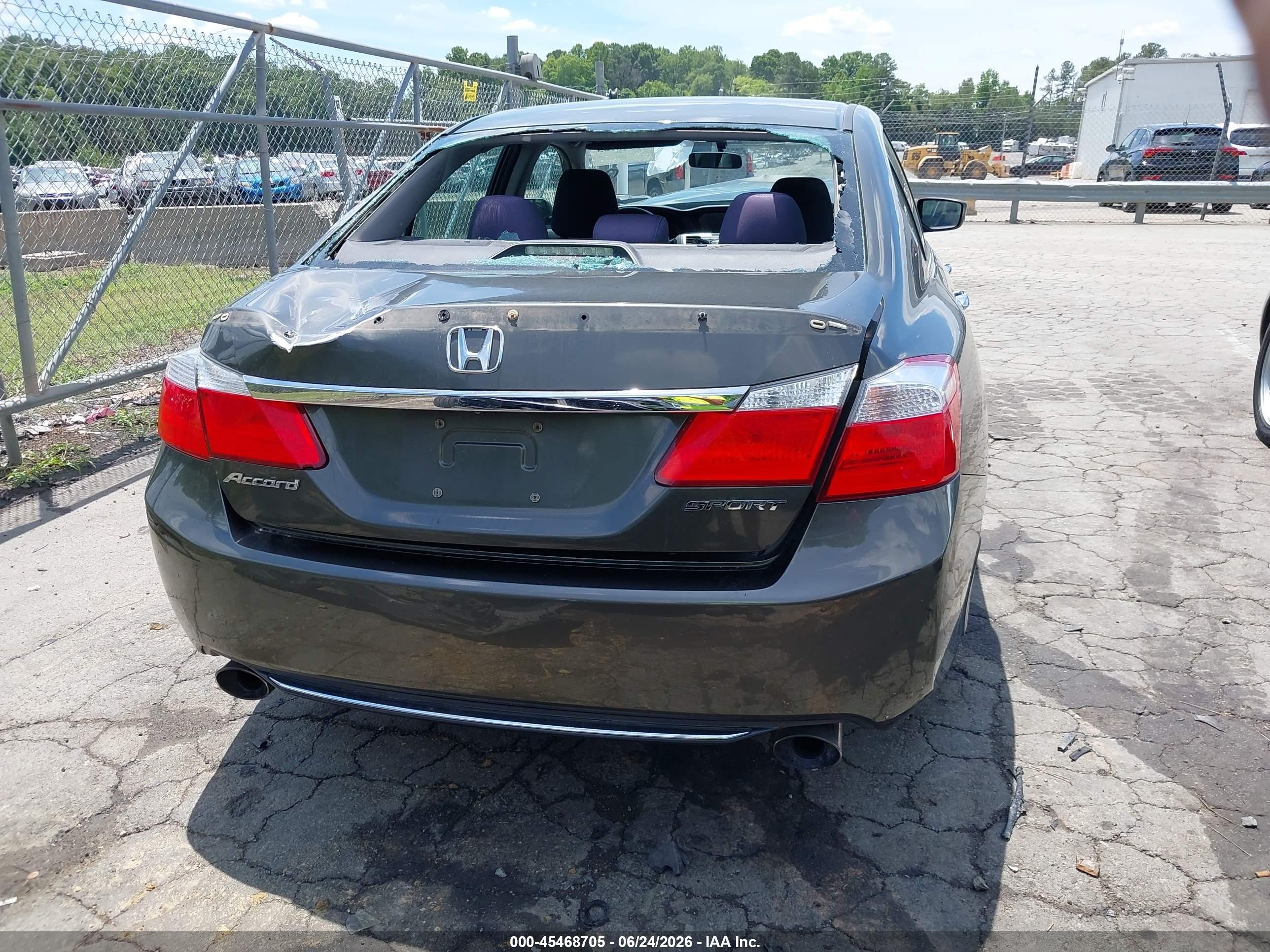 2015 Honda Accord Sport Gray vin: 1HGCR2F55FA023988