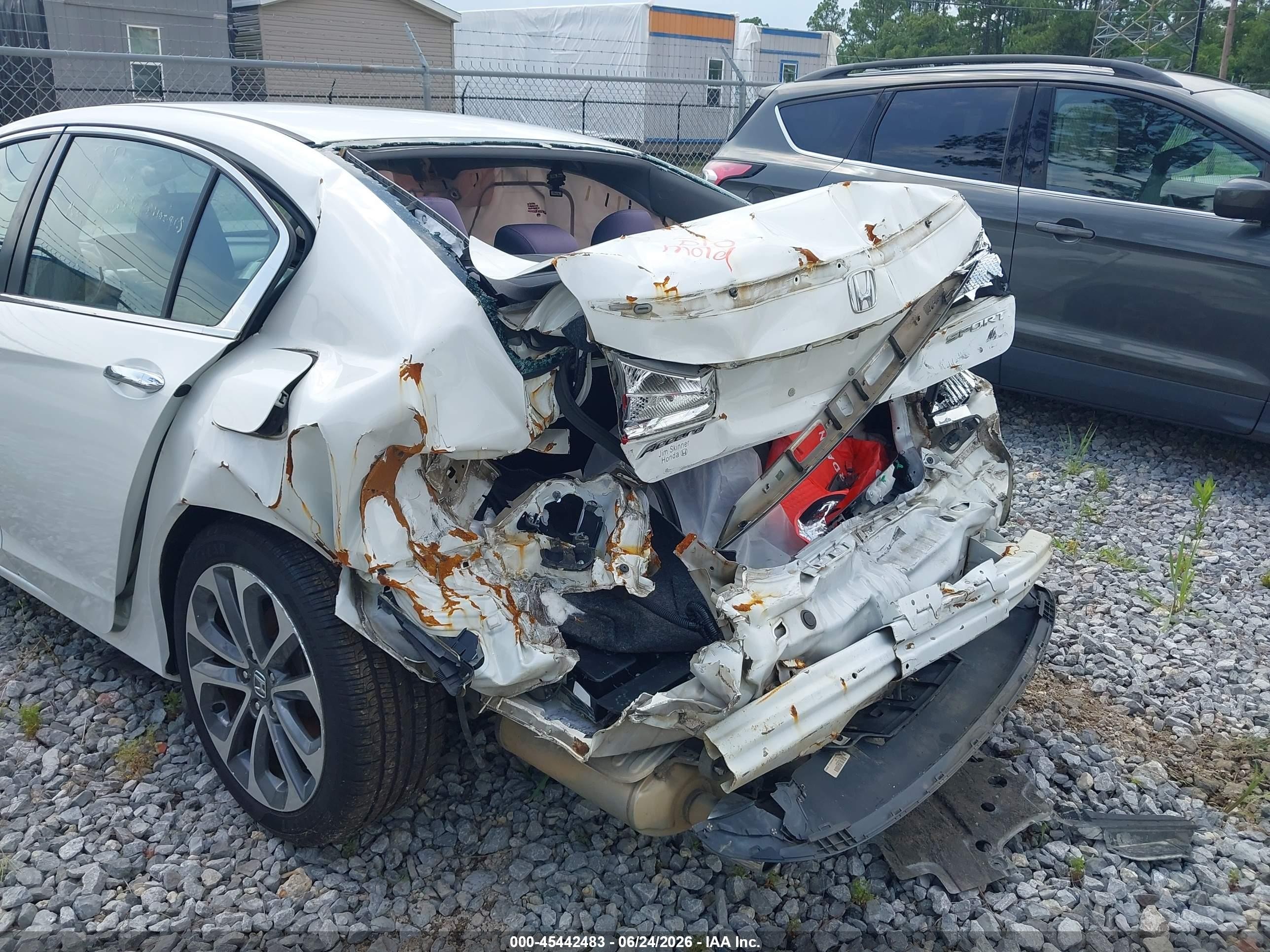 2015 Honda Accord Sport White vin: 1HGCR2F55FA036028