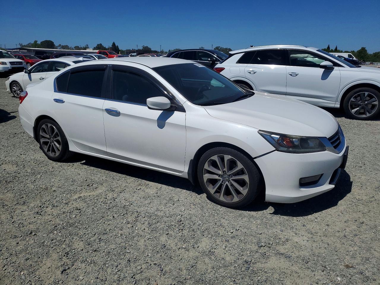 2015 Honda Accord Sport White vin: 1HGCR2F55FA042668