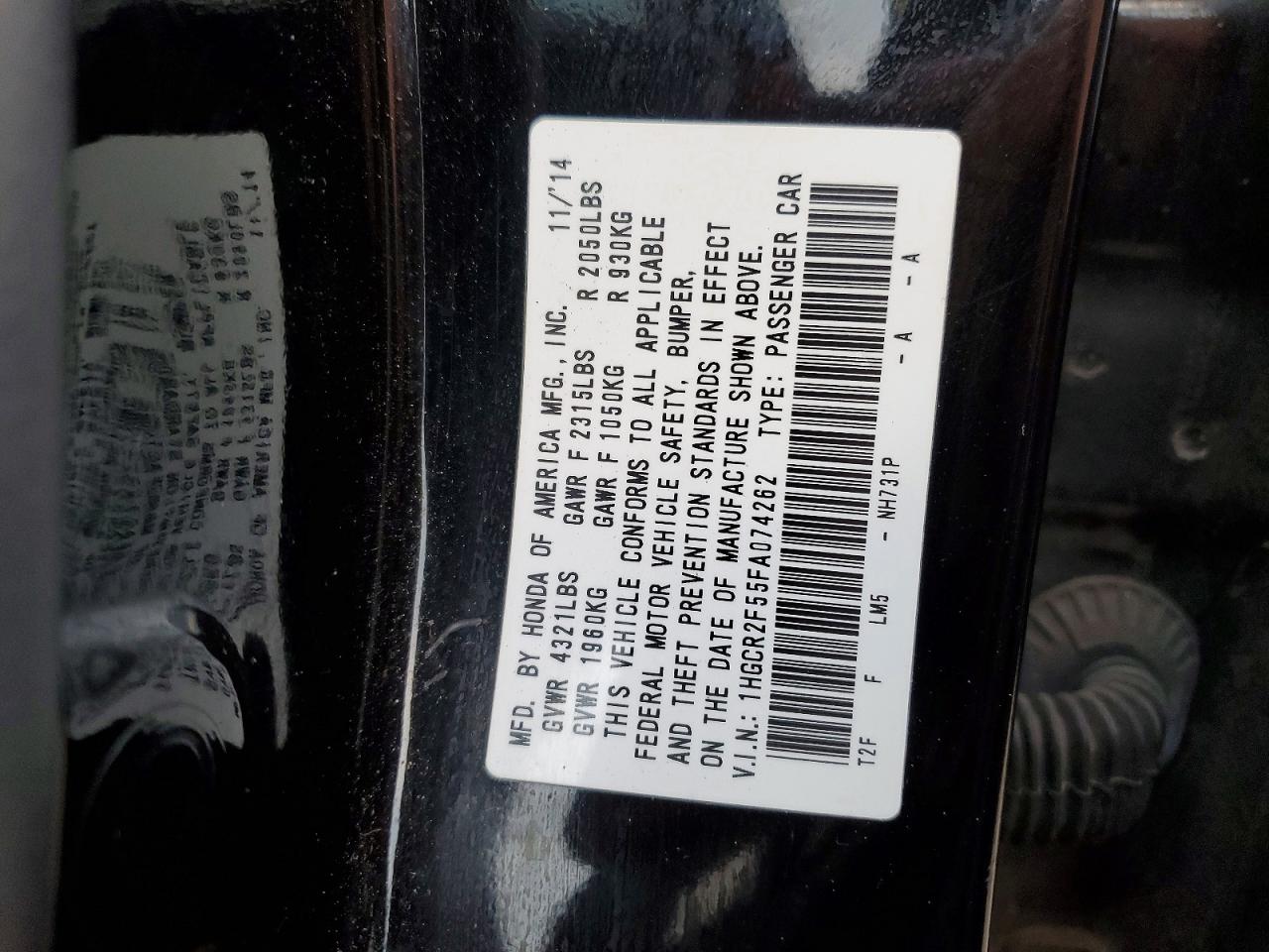 2015 Honda Accord Sport Black vin: 1HGCR2F55FA074262