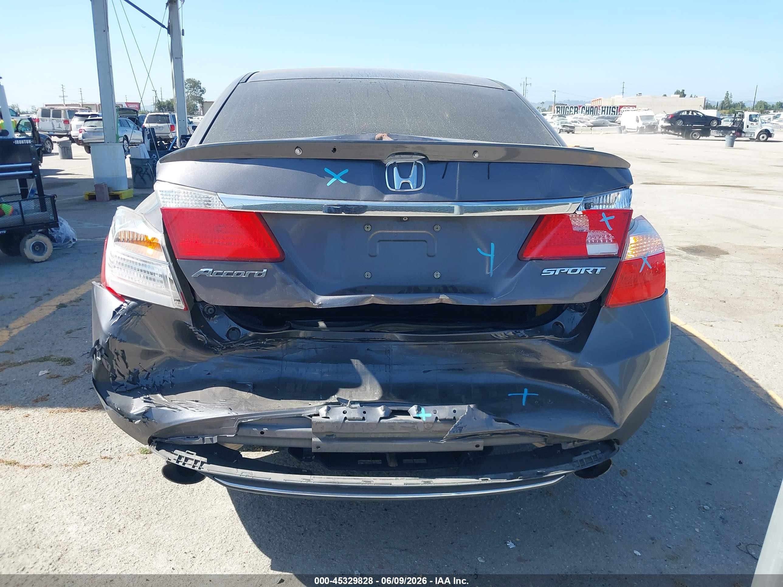 2015 Honda Accord Sport Gray vin: 1HGCR2F55FA100584