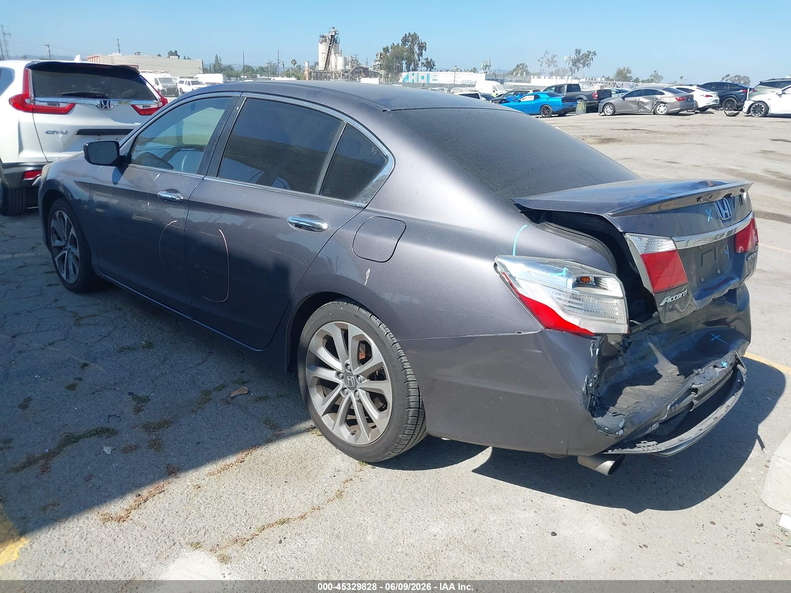 2015 Honda Accord Sport Gray vin: 1HGCR2F55FA100584