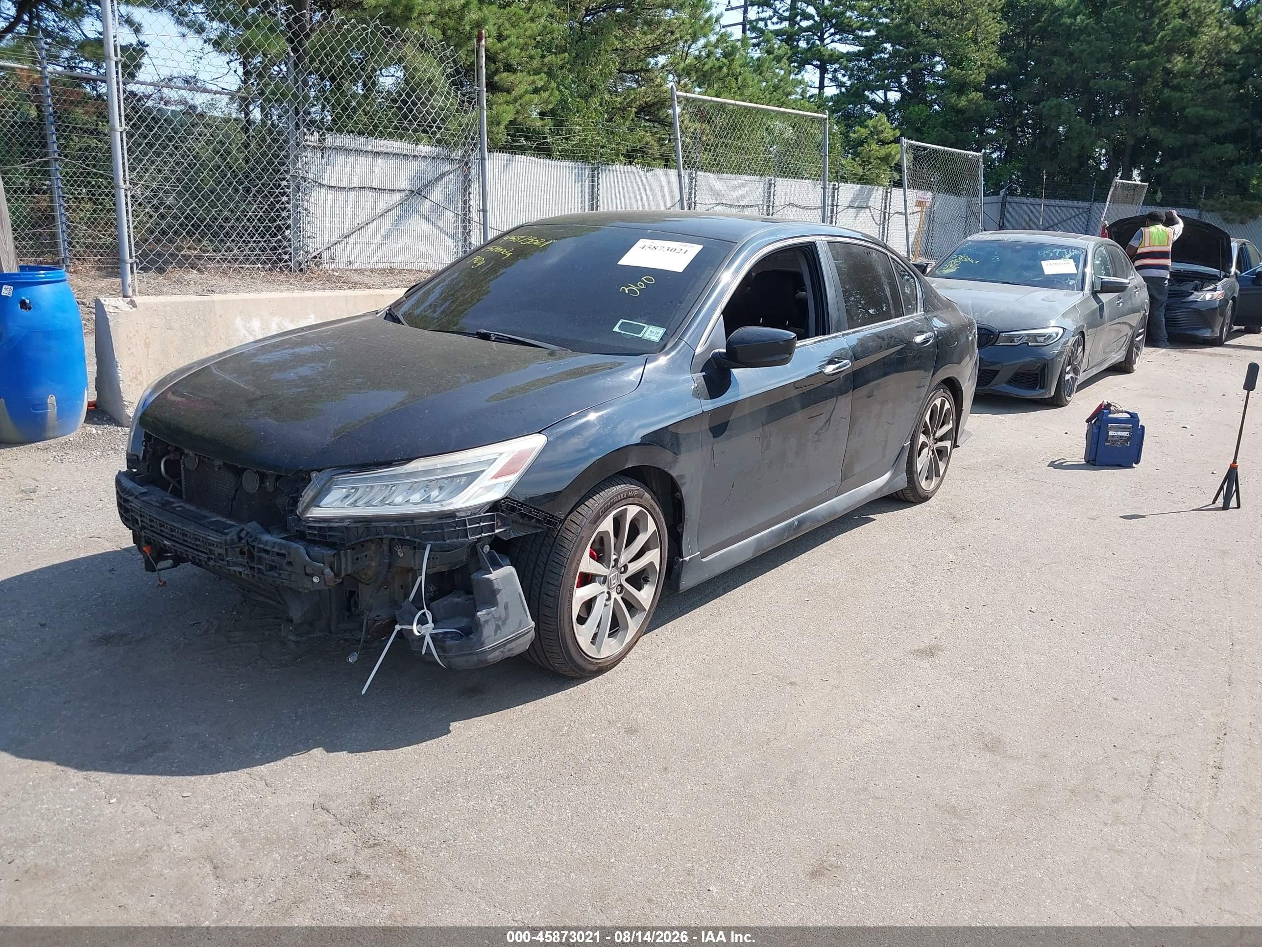 2015 Honda Accord Sport Black vin: 1HGCR2F55FA110516