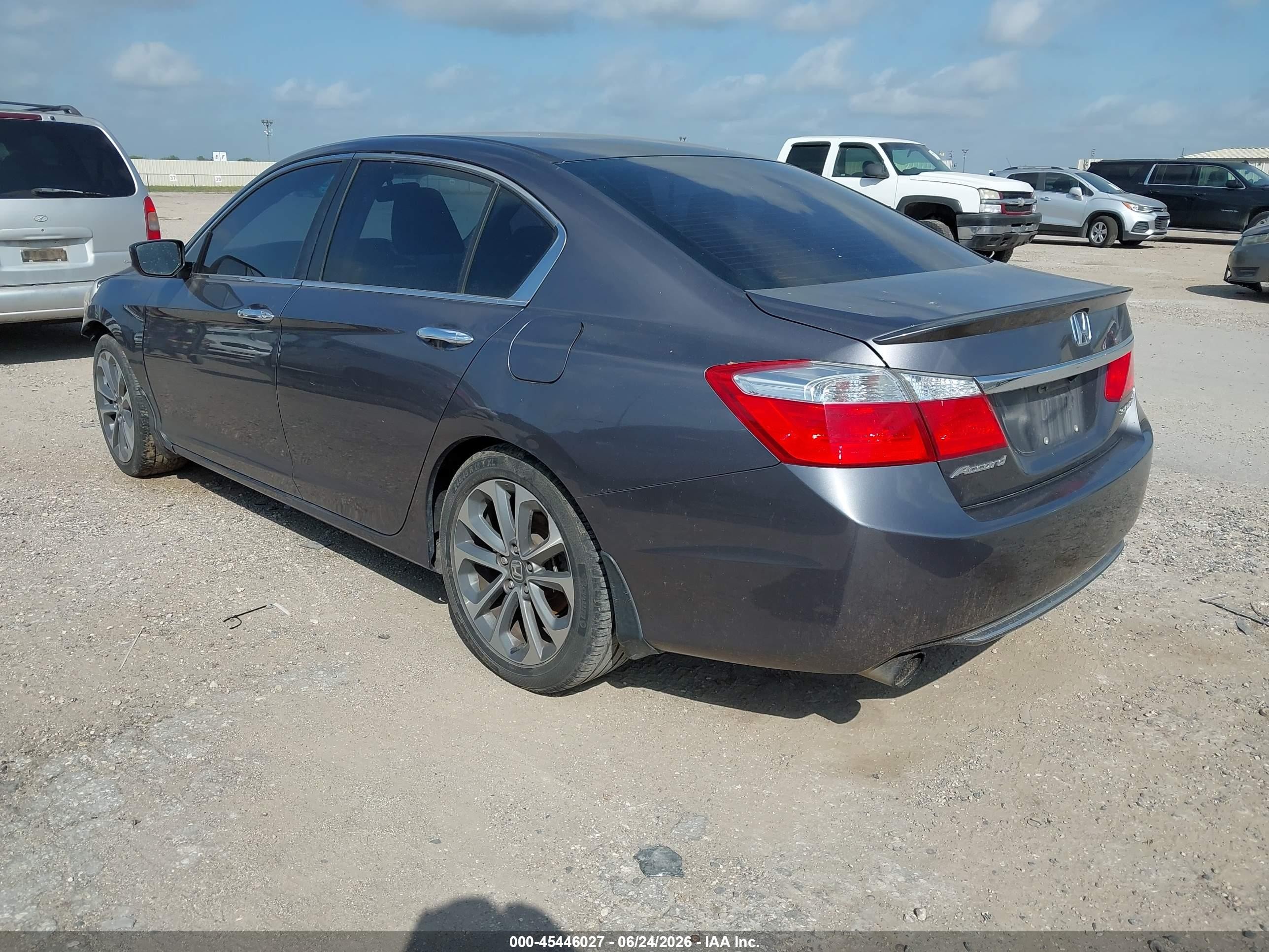 2015 Honda Accord Sport Gray vin: 1HGCR2F55FA139143