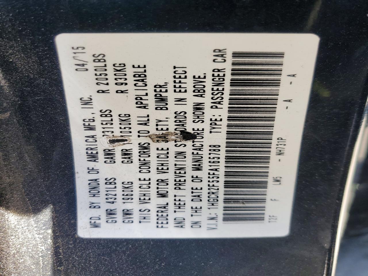 2015 Honda Accord Sport Black vin: 1HGCR2F55FA165788