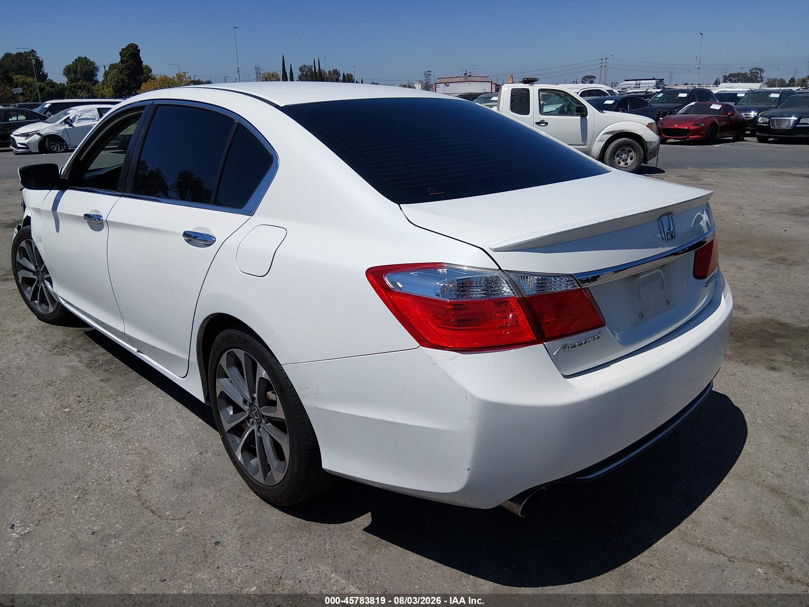 2015 Honda Accord Sport Белый vin: 1HGCR2F55FA189315