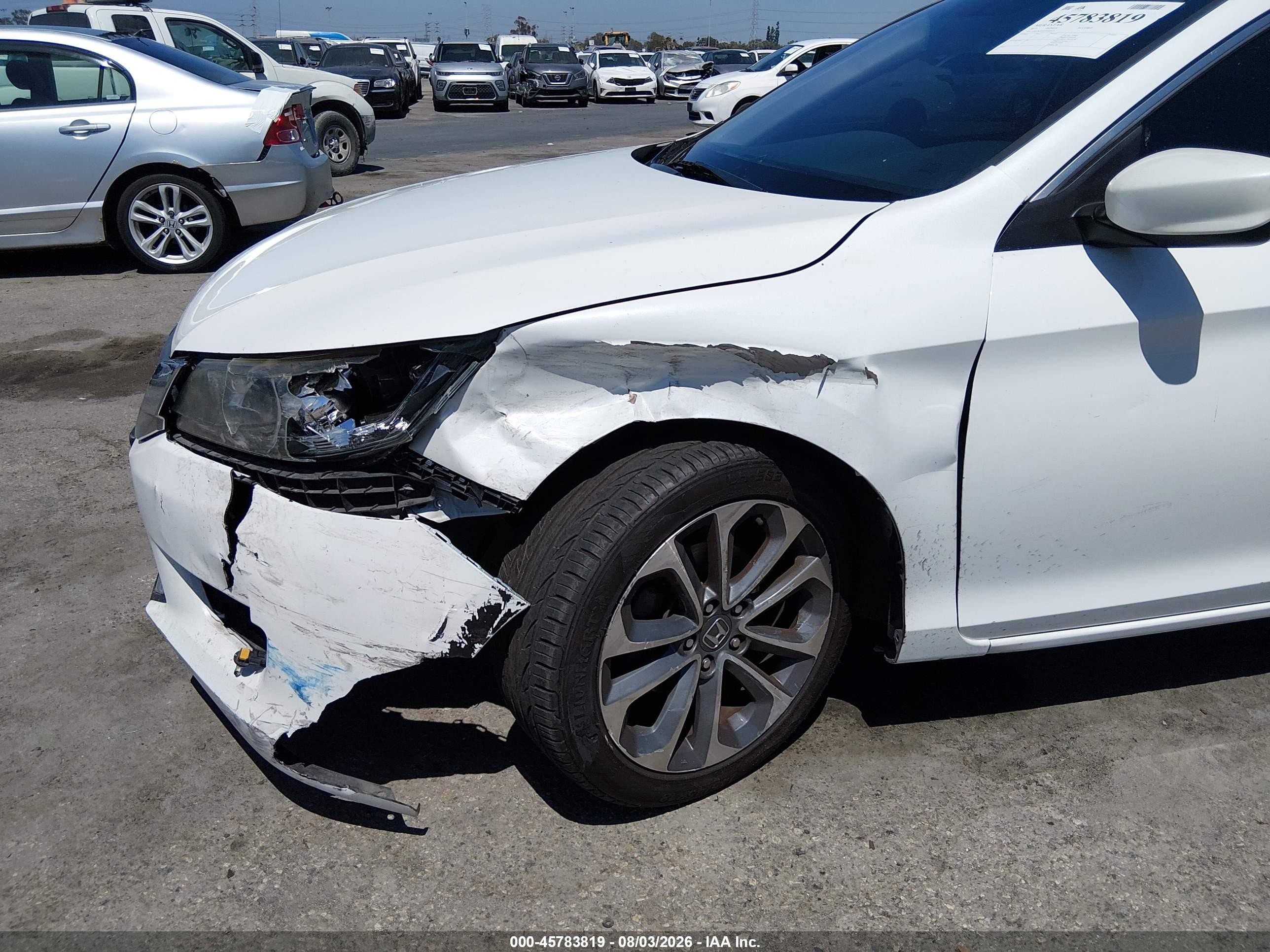 2015 Honda Accord Sport Белый vin: 1HGCR2F55FA189315
