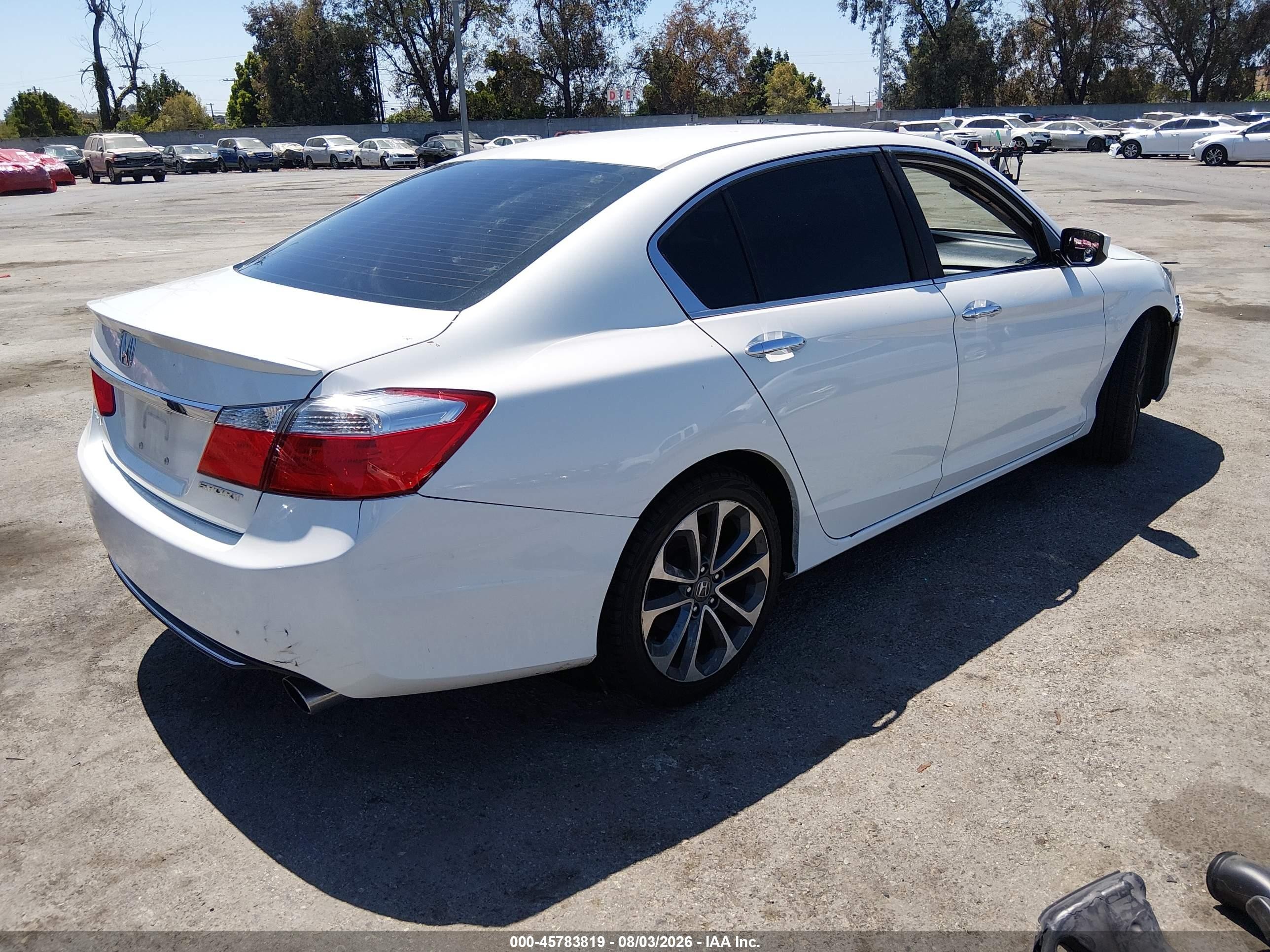2015 Honda Accord Sport Белый vin: 1HGCR2F55FA189315