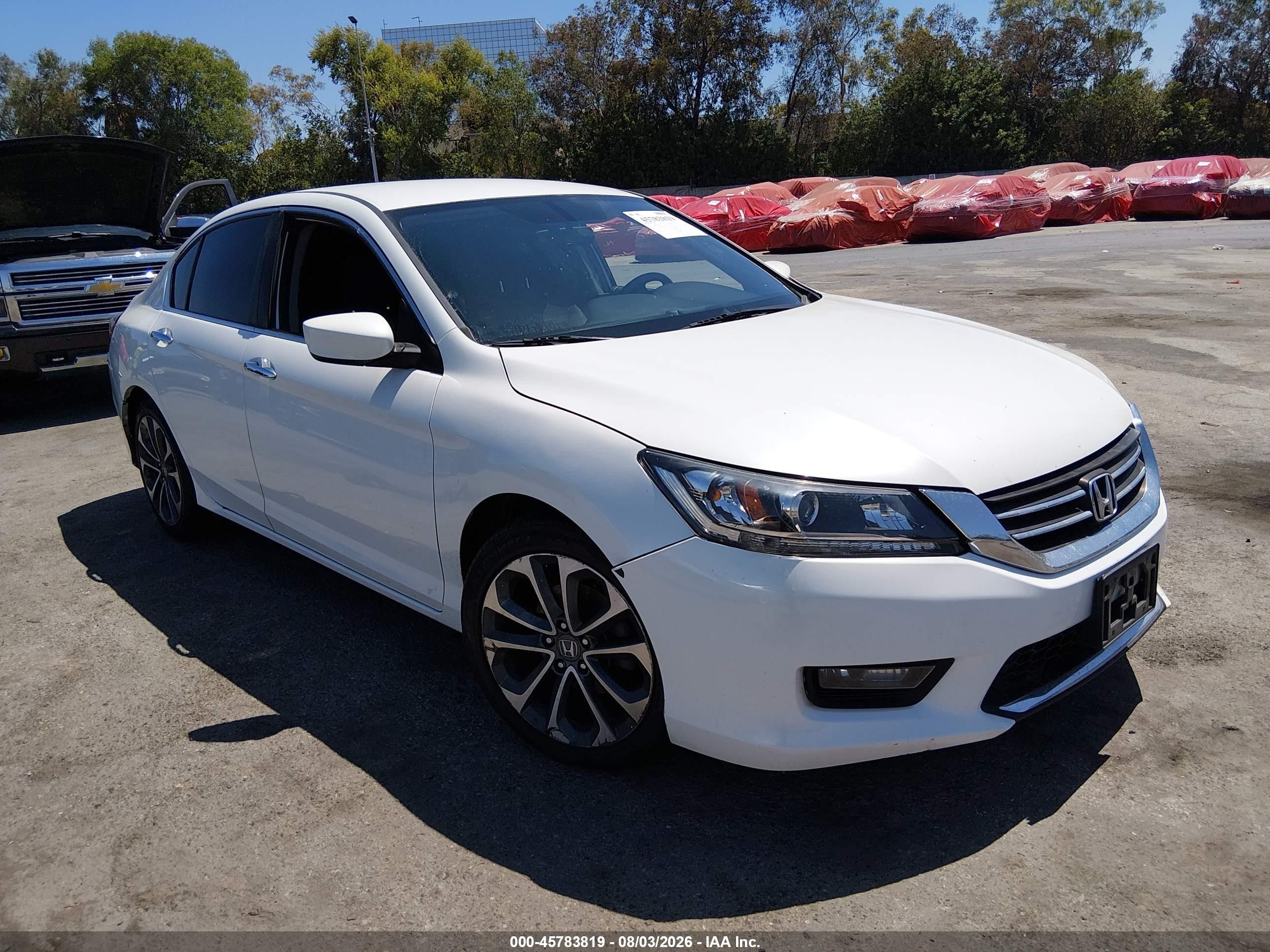 2015 Honda Accord Sport White vin: 1HGCR2F55FA189315