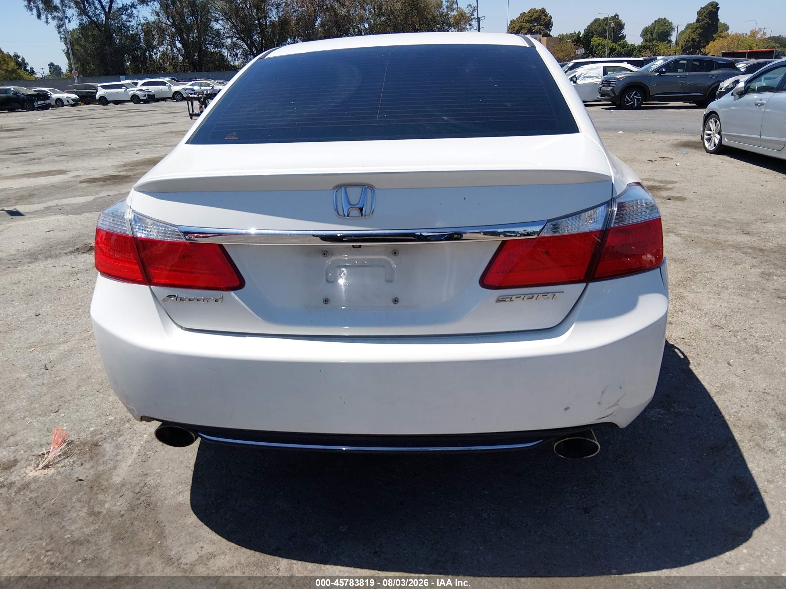 2015 Honda Accord Sport Белый vin: 1HGCR2F55FA189315