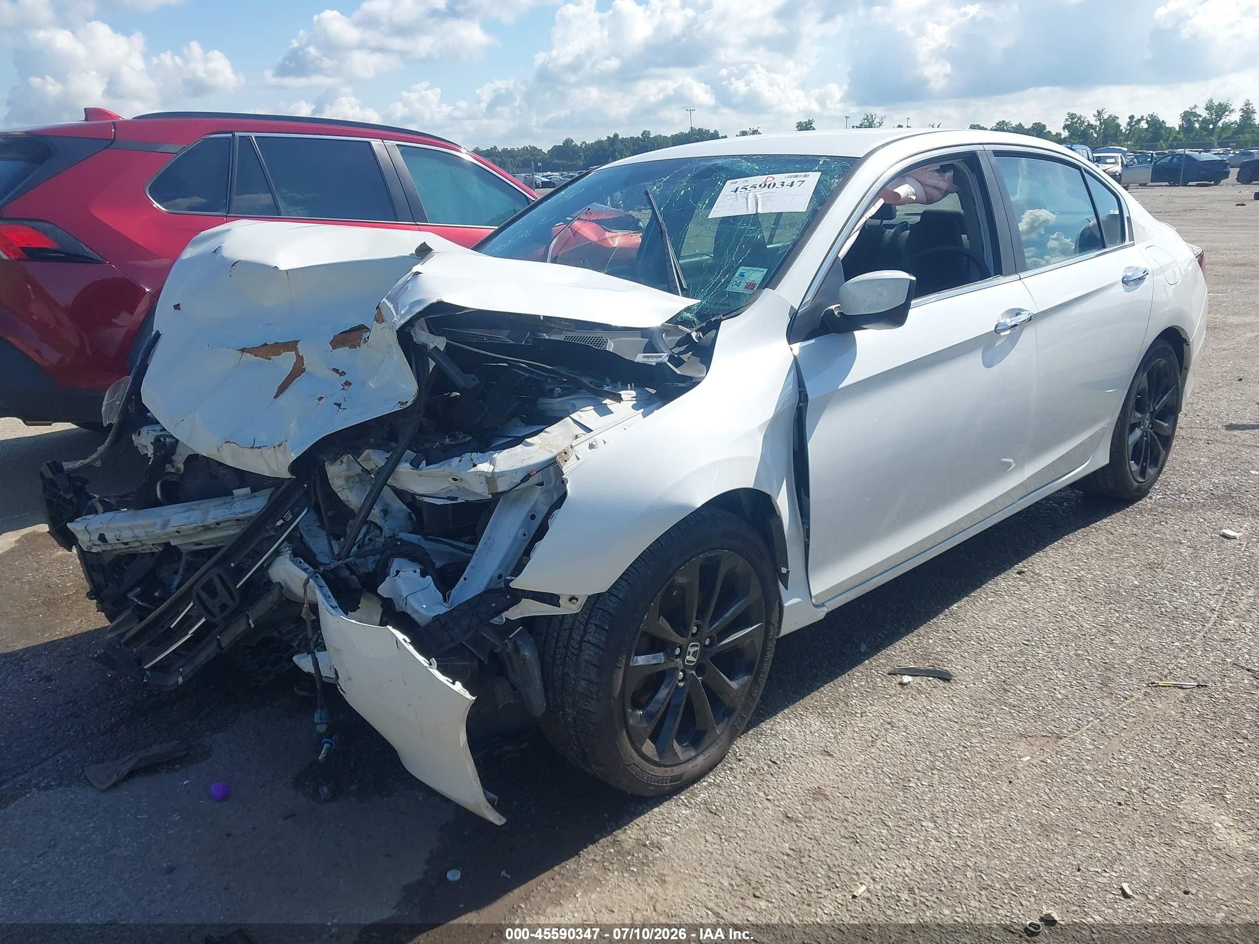 2015 Honda Accord Sport White vin: 1HGCR2F55FA232048