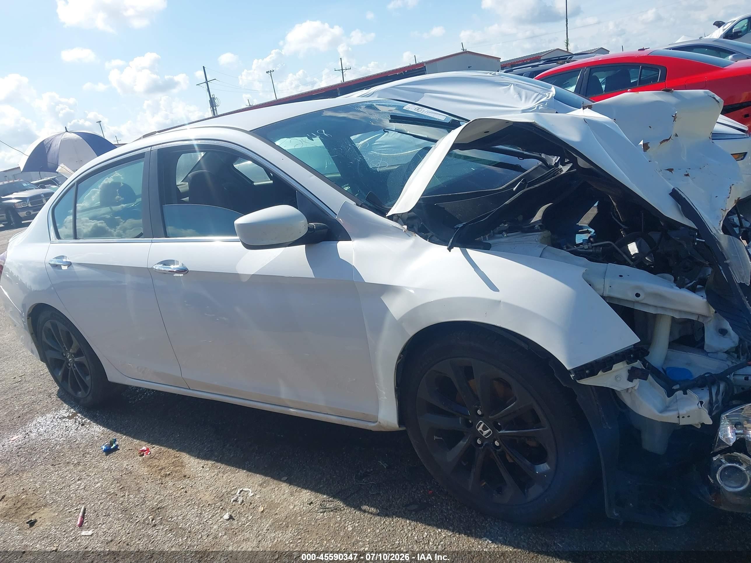 2015 Honda Accord Sport White vin: 1HGCR2F55FA232048