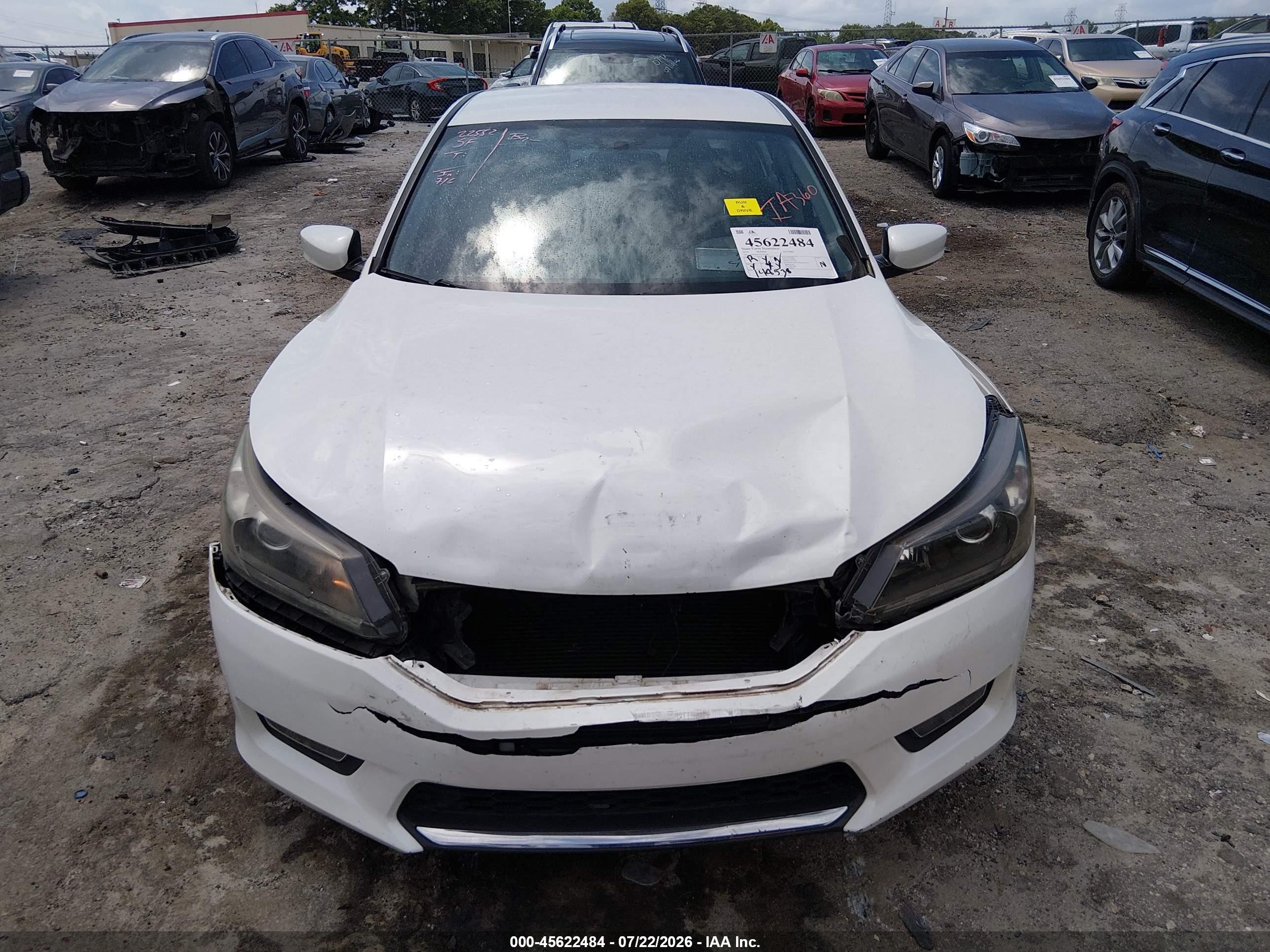 2015 Honda Accord Sport White vin: 1HGCR2F55FA234740