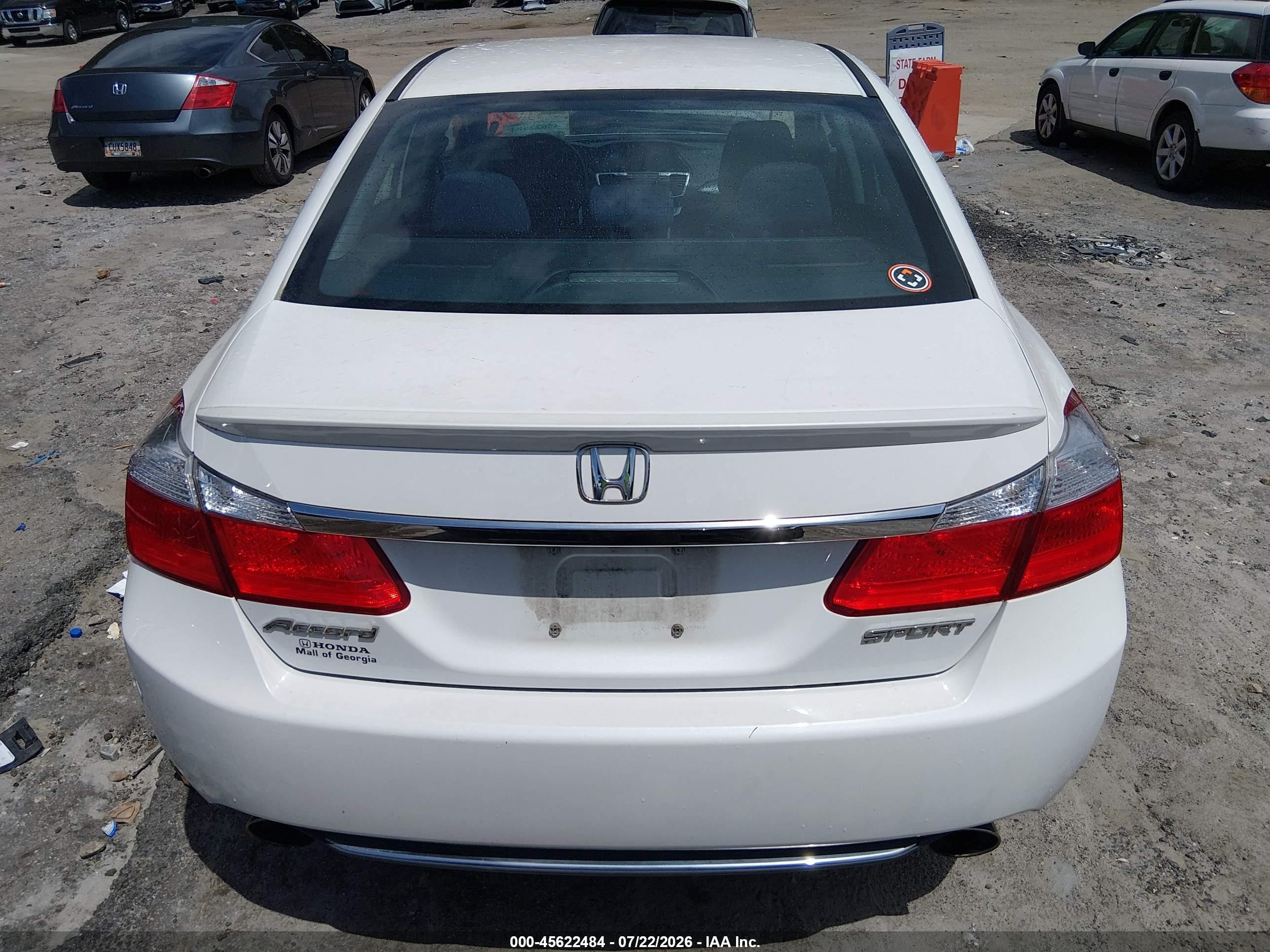 2015 Honda Accord Sport White vin: 1HGCR2F55FA234740