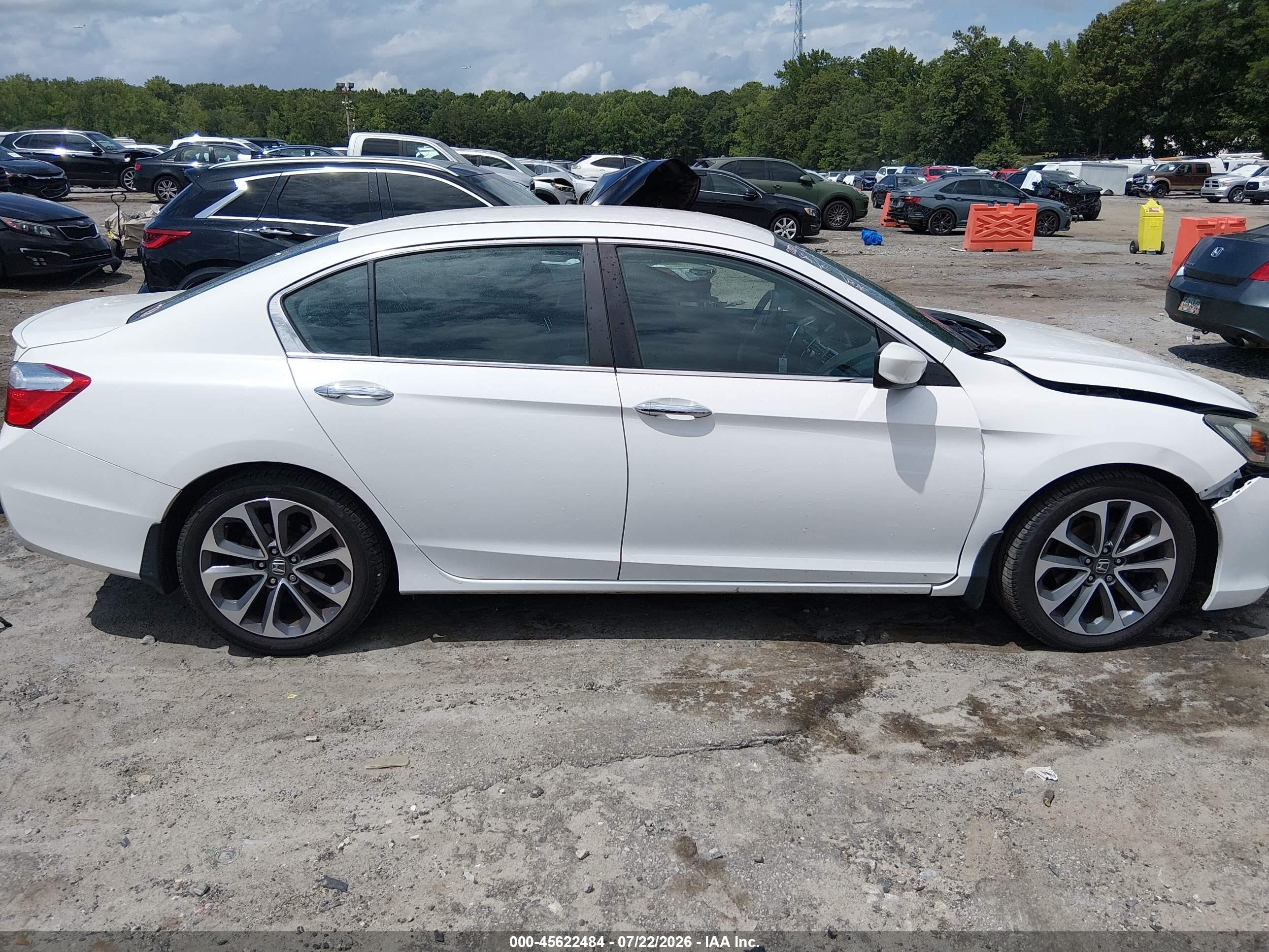 2015 Honda Accord Sport White vin: 1HGCR2F55FA234740