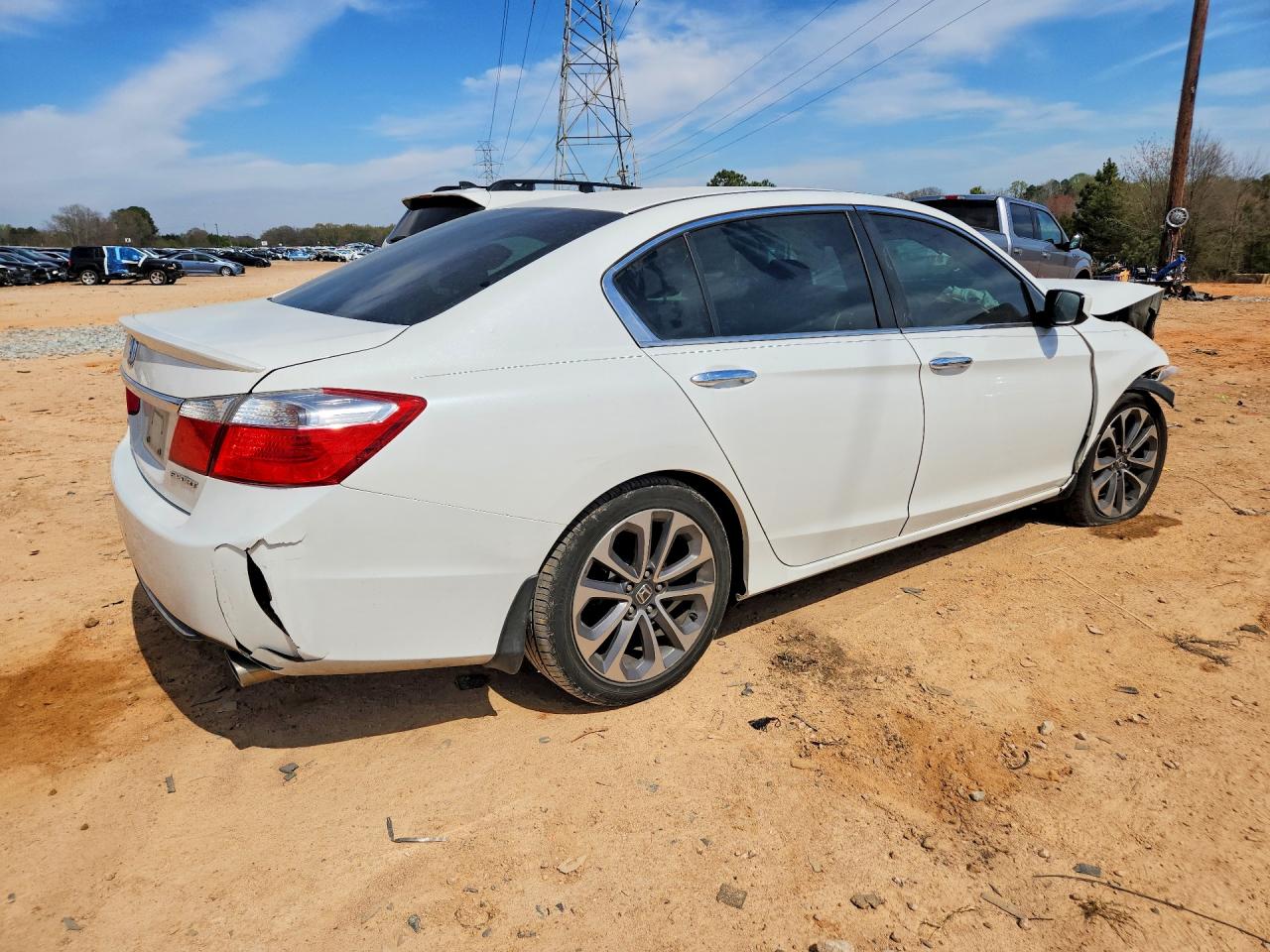 2015 Honda Accord Sport White vin: 1HGCR2F55FA263607