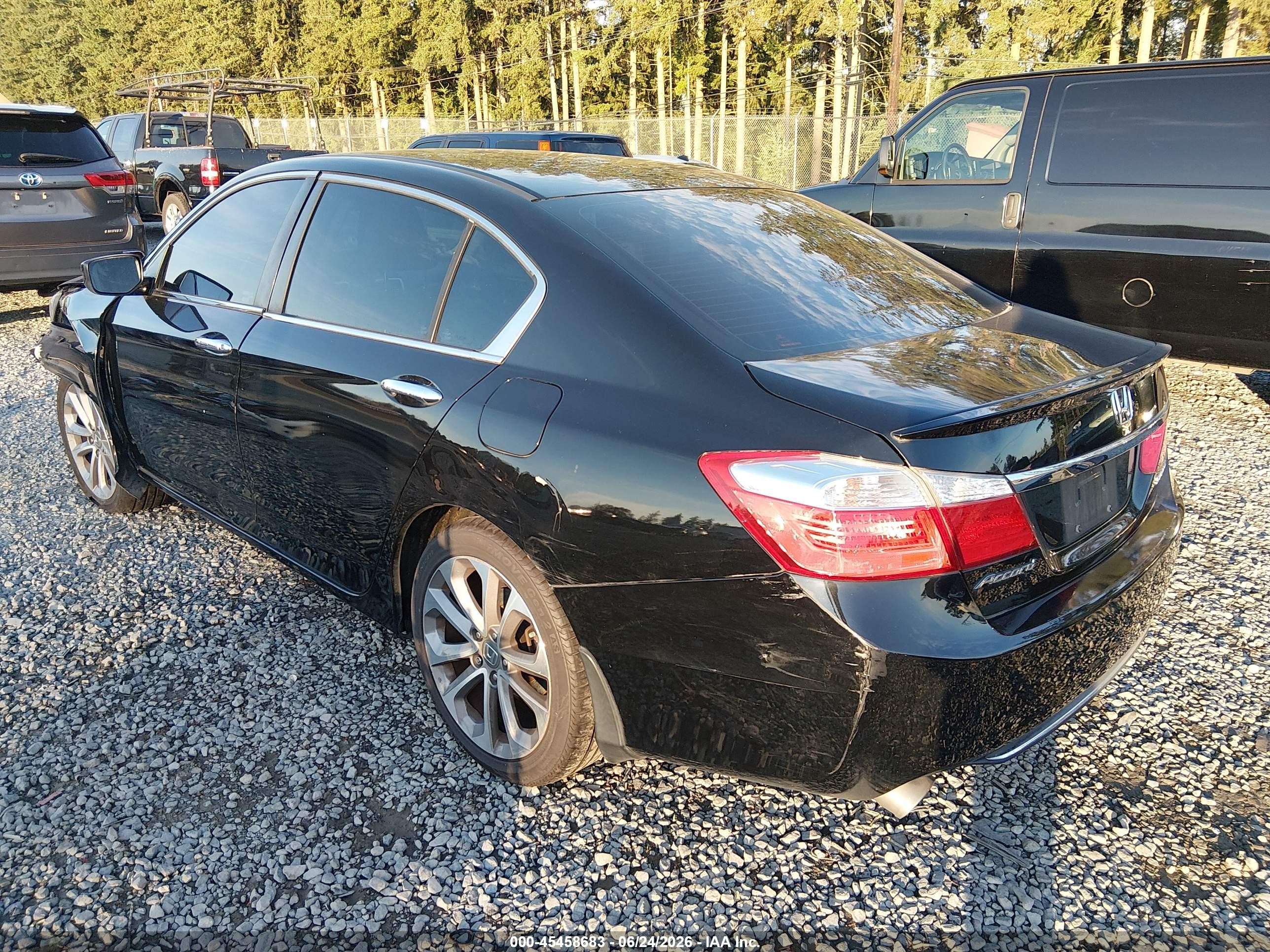 2013 Honda Accord Sport Черный vin: 1HGCR2F56DA000703