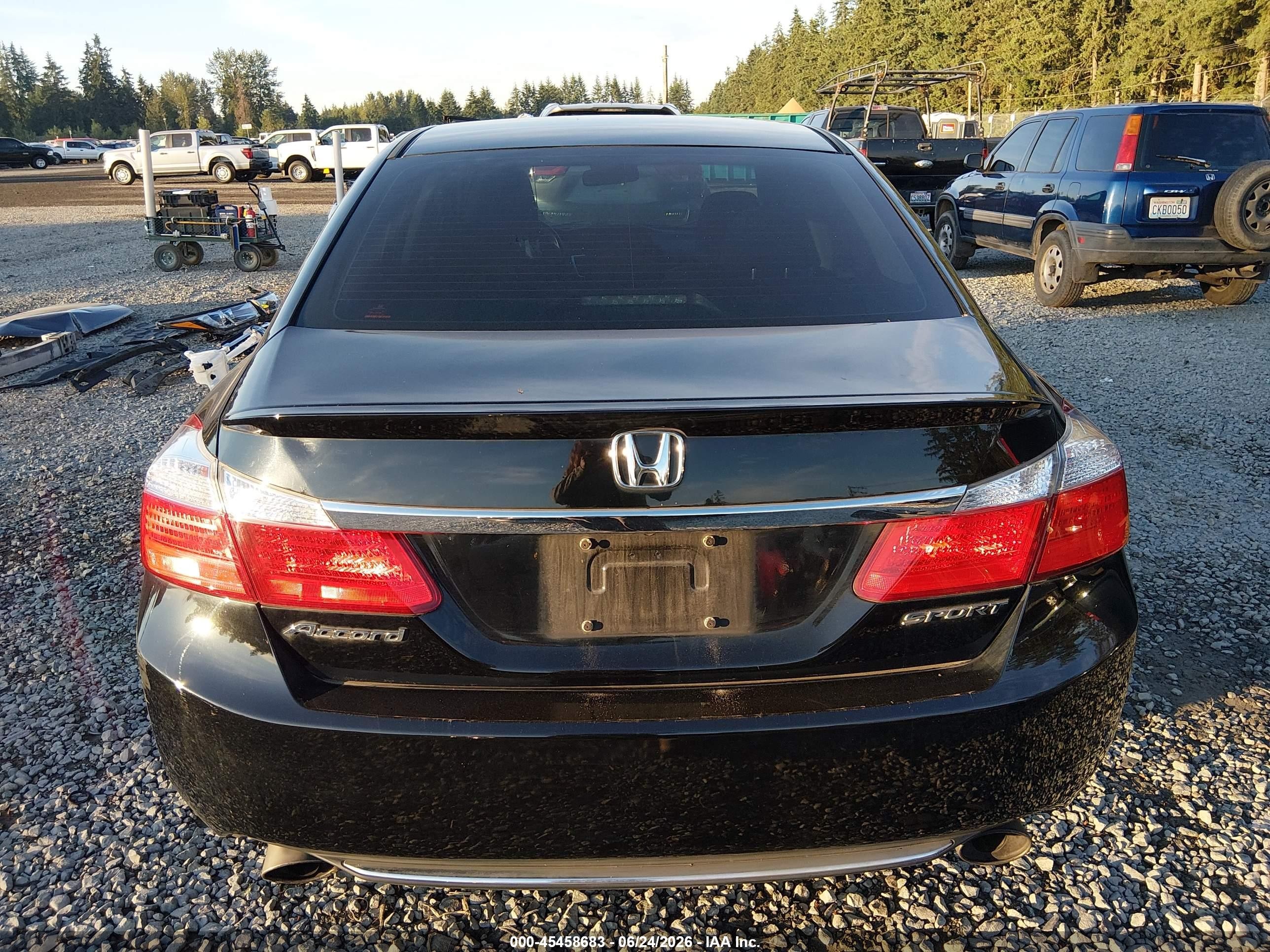2013 Honda Accord Sport Черный vin: 1HGCR2F56DA000703
