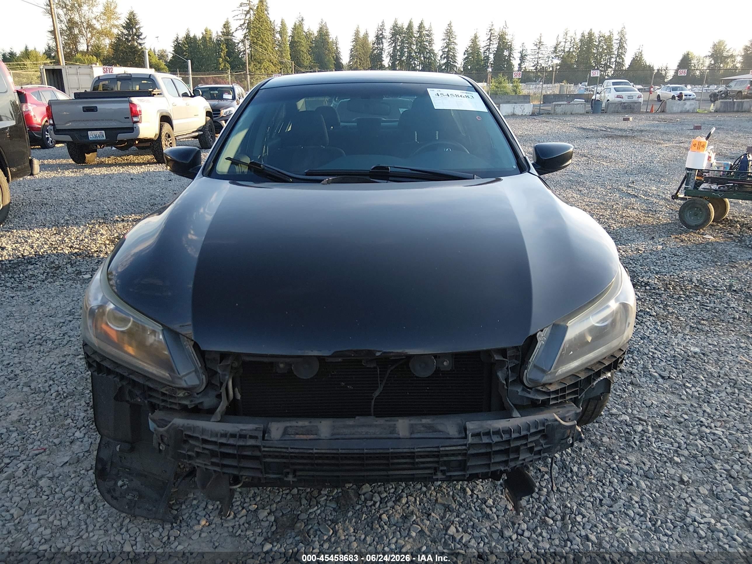 2013 Honda Accord Sport Черный vin: 1HGCR2F56DA000703