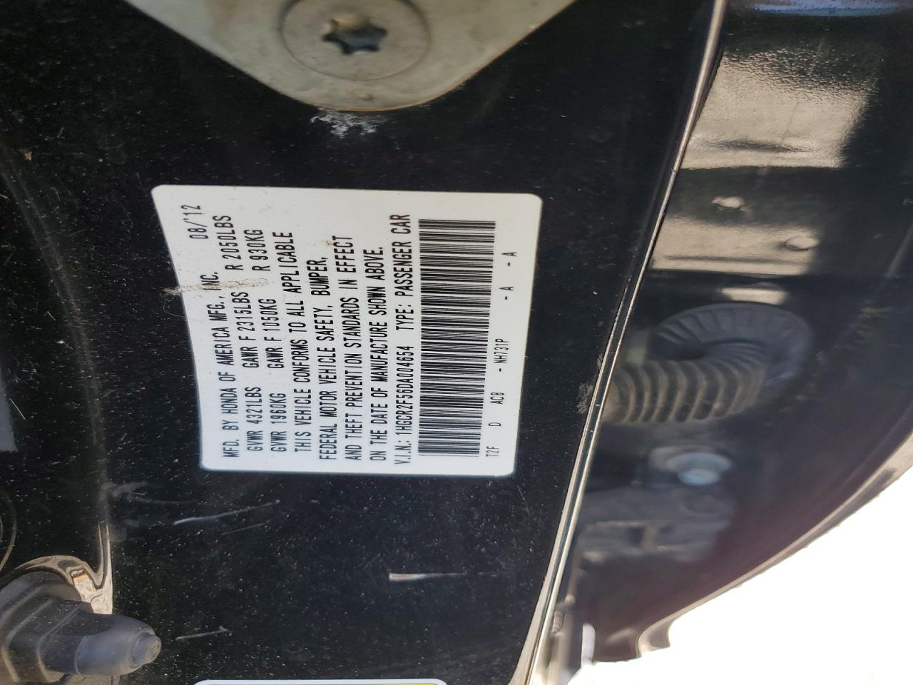 2013 Honda Accord Sport Black vin: 1HGCR2F56DA004654