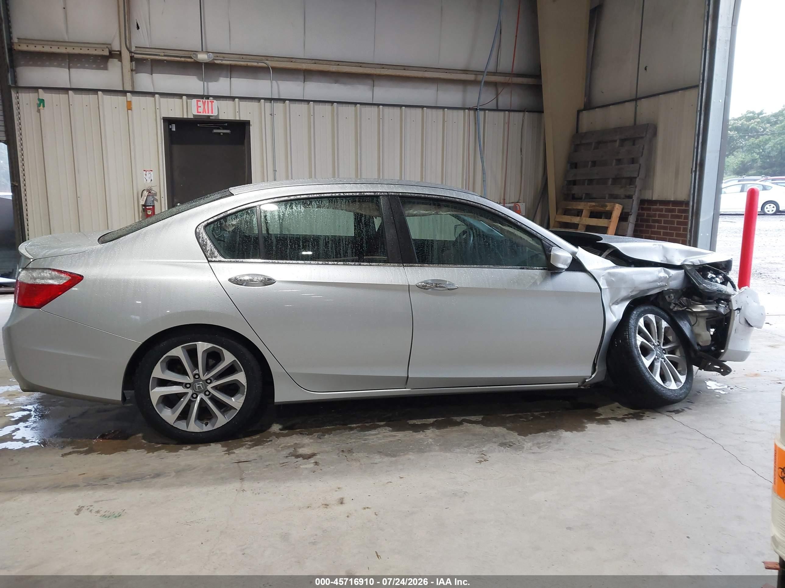 2013 Honda Accord Sport Серебряный vin: 1HGCR2F56DA036259