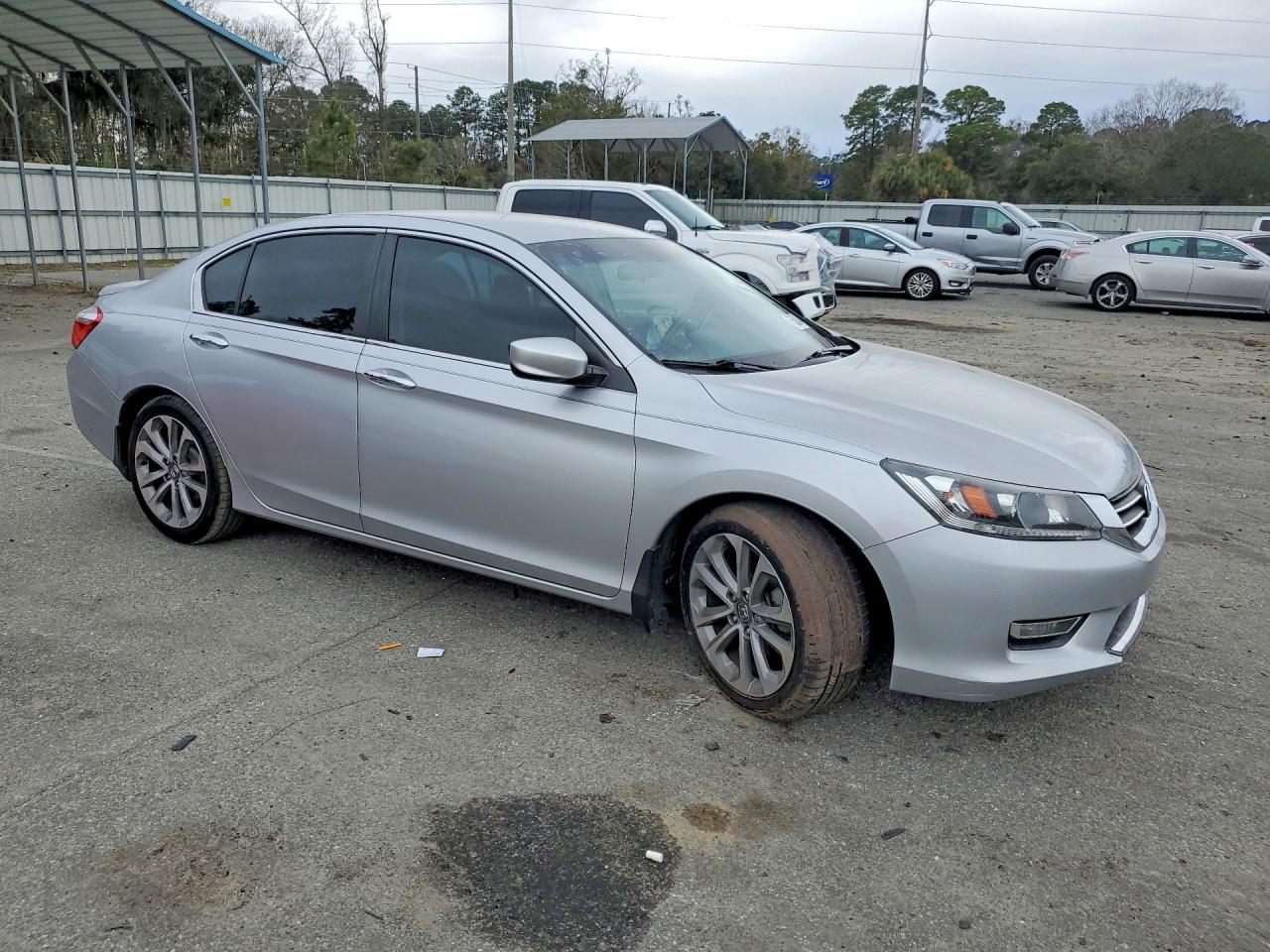 2013 Honda Accord Sport Silver vin: 1HGCR2F56DA044684