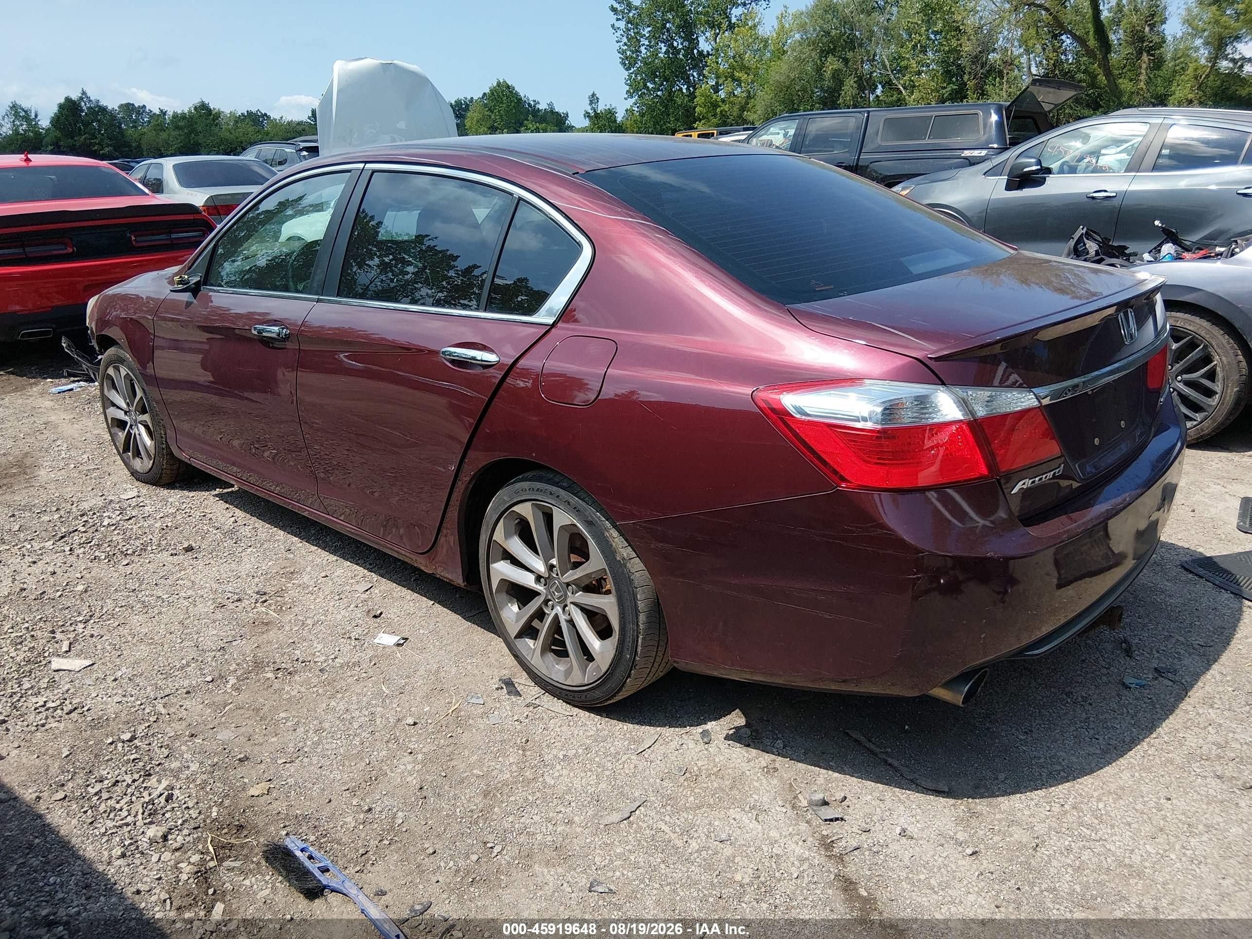2013 Honda Accord Sport Burgundy vin: 1HGCR2F56DA059802