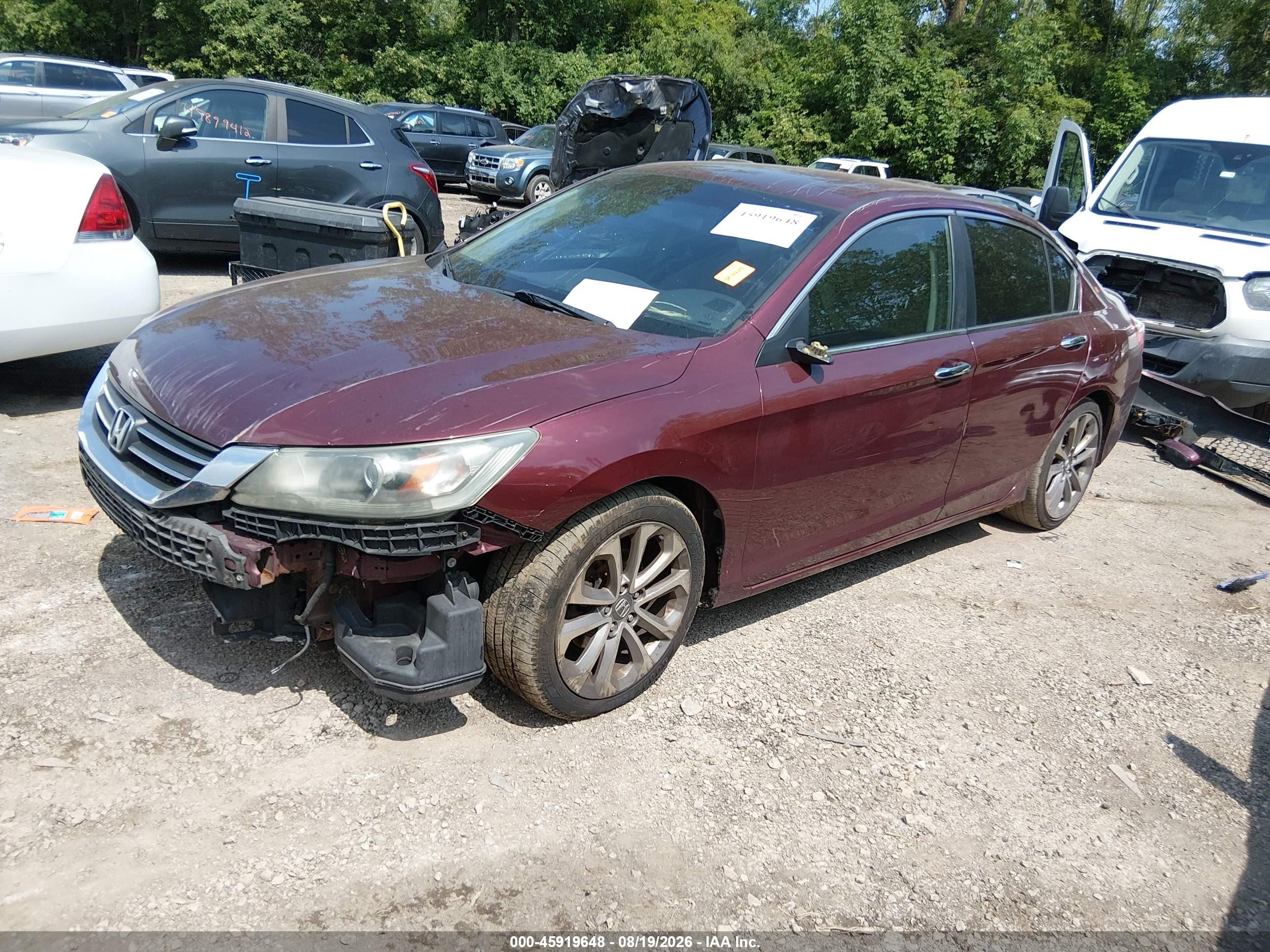 2013 Honda Accord Sport Burgundy vin: 1HGCR2F56DA059802